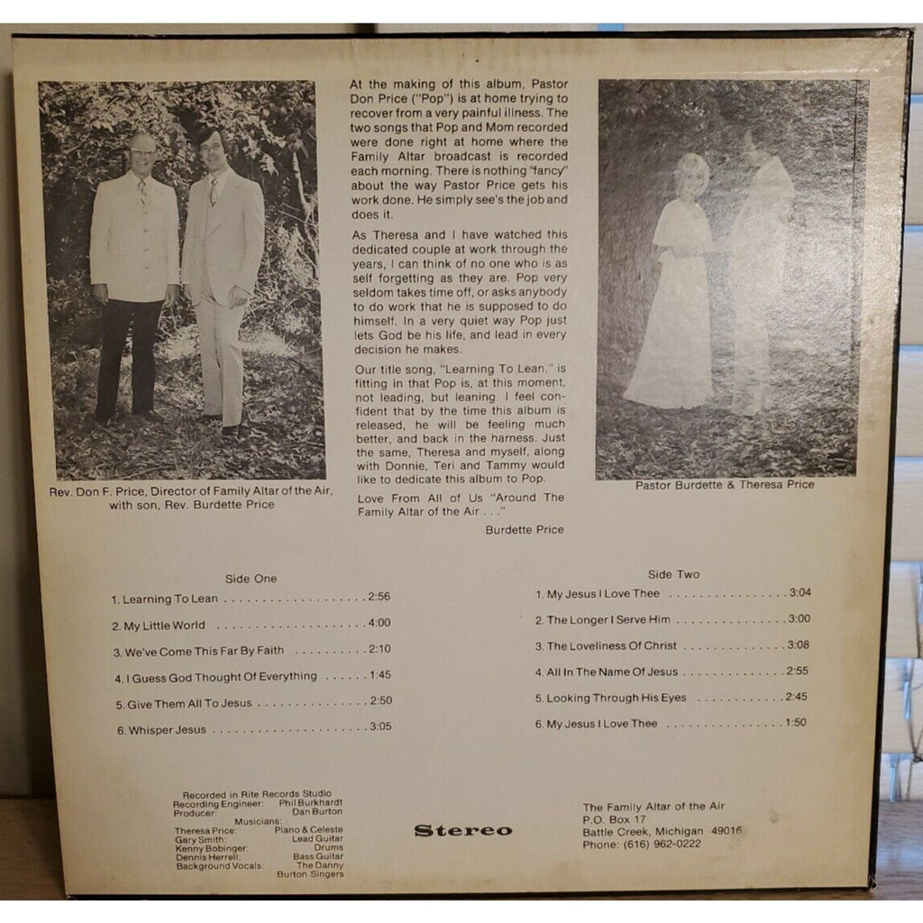 Learning To Lean - The Prince Family - LP