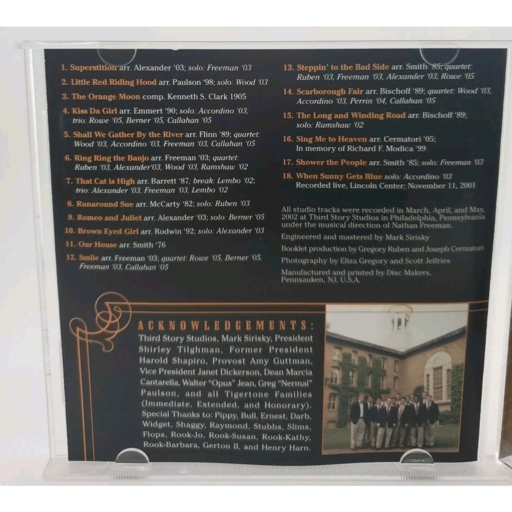 The Princeton Tigertones Old No. 27 CD