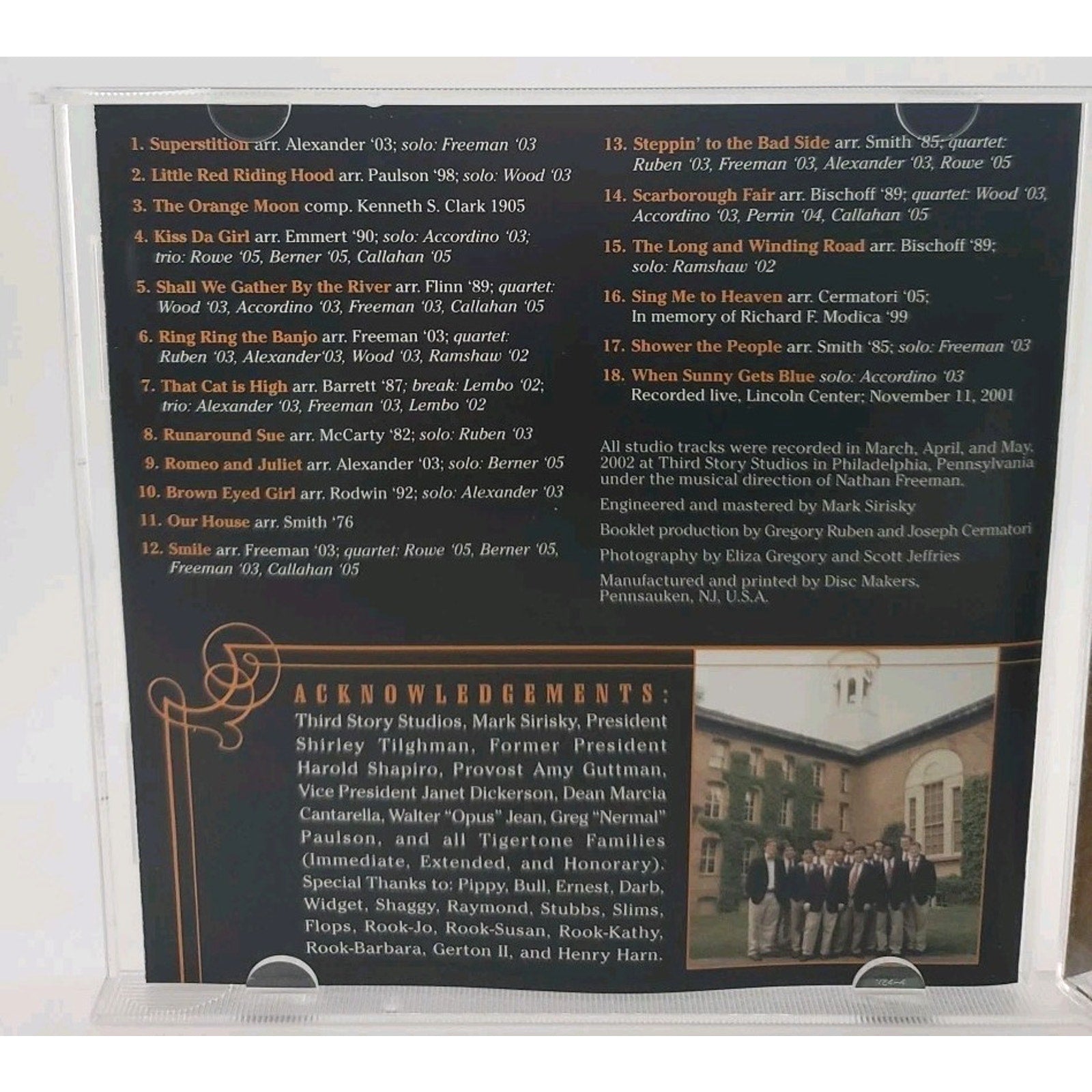 The Princeton Tigertones Old No. 27 CD