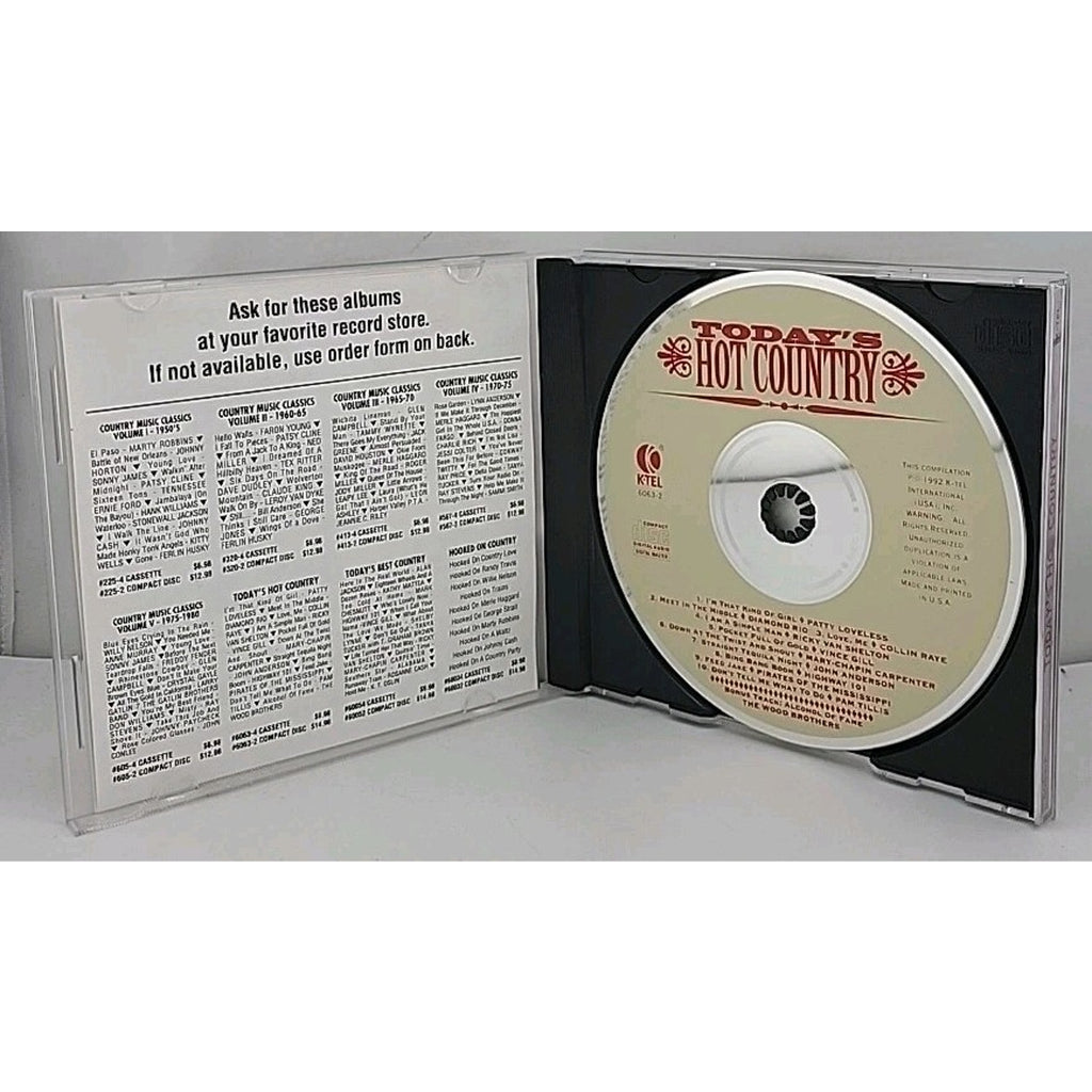 Today's Hot Country [K-Tel] by Various Artists (CD, 1995, K-Tel Distribution)