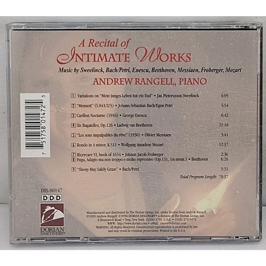Intimate Works-Vol. 1 by Andrew Rangell (CD, 1997)