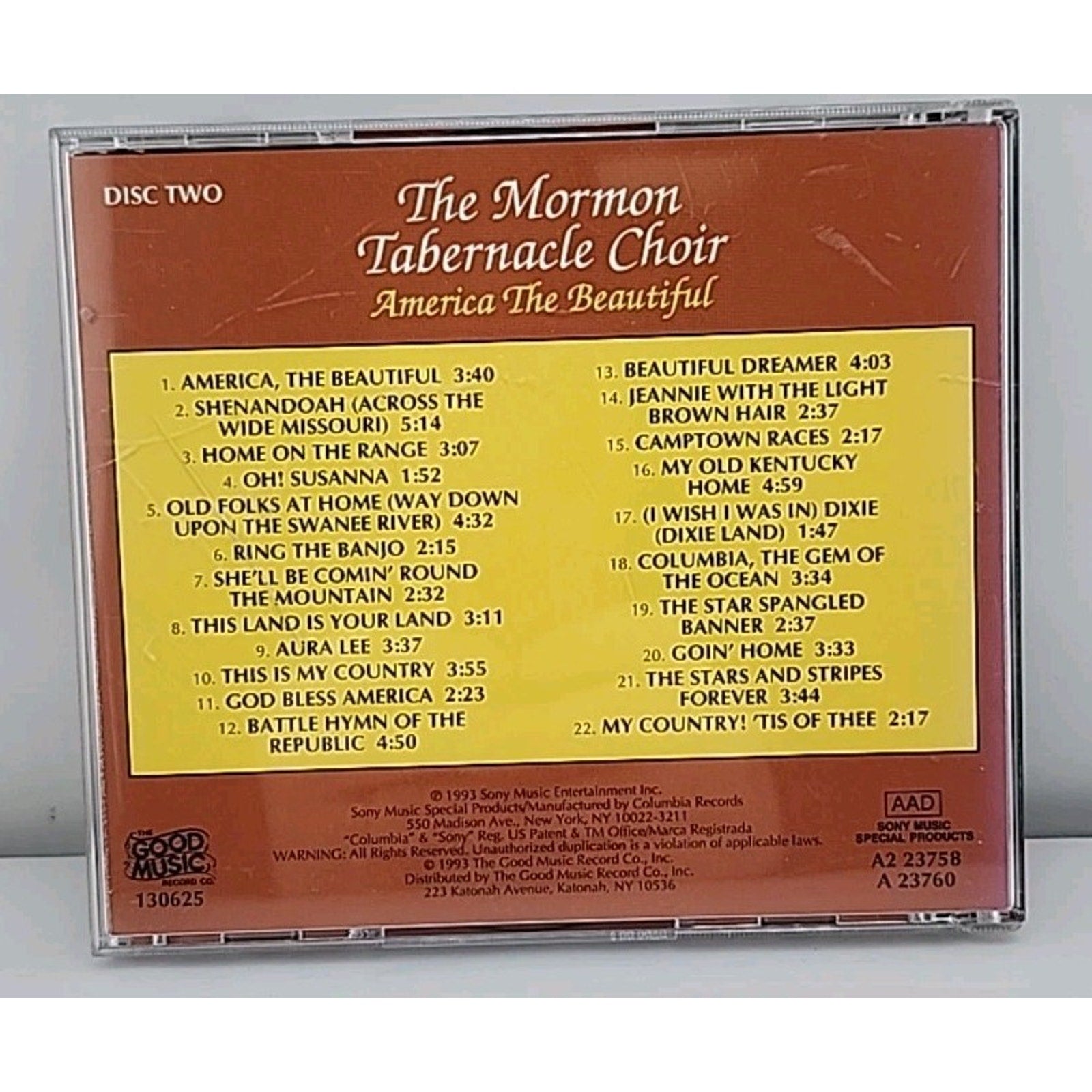 The Mormon Tabernacle Choir America The Beautiful Disc 2 (CD)