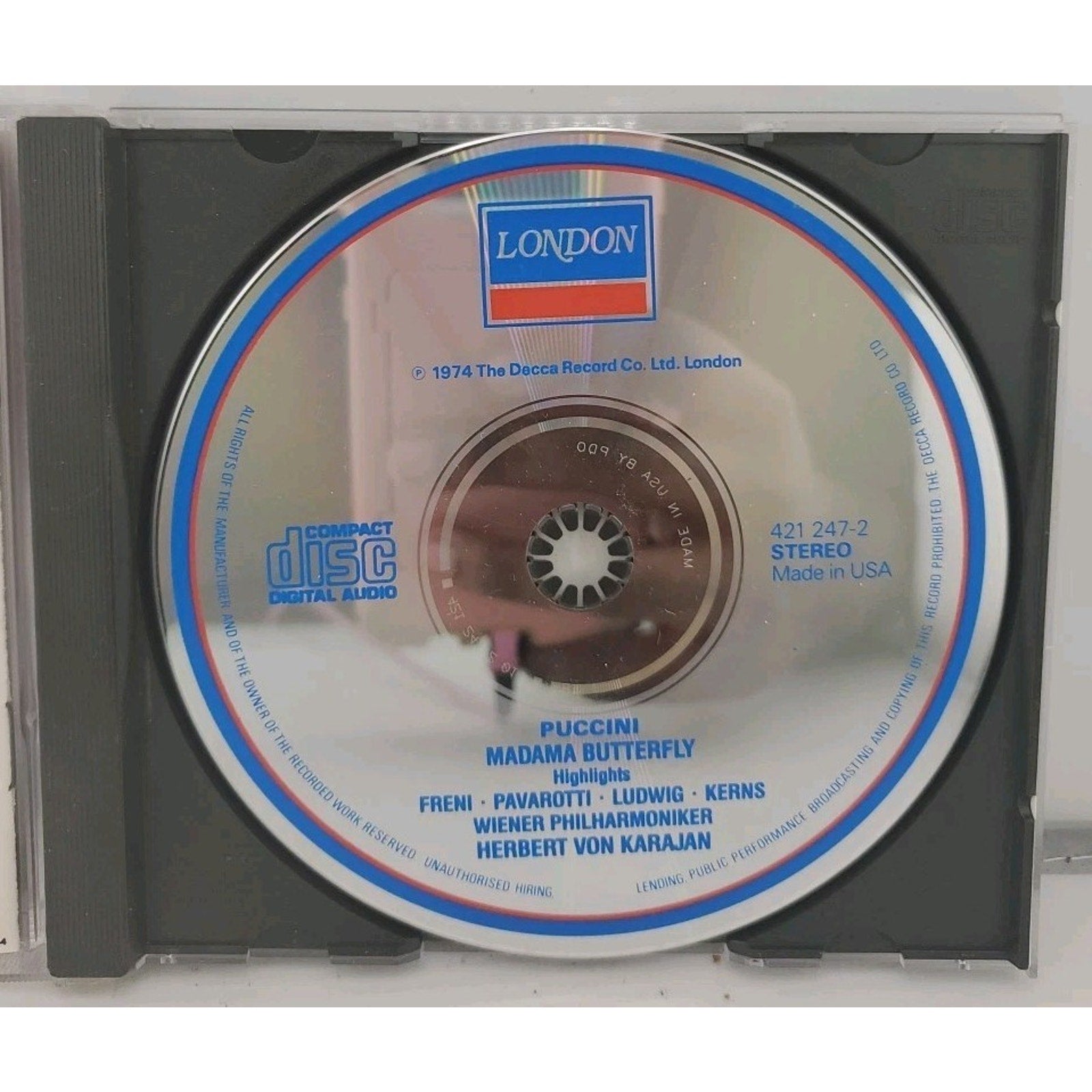 Madama Butterfly Hts by Herbert von Karajan (CD, 1990)