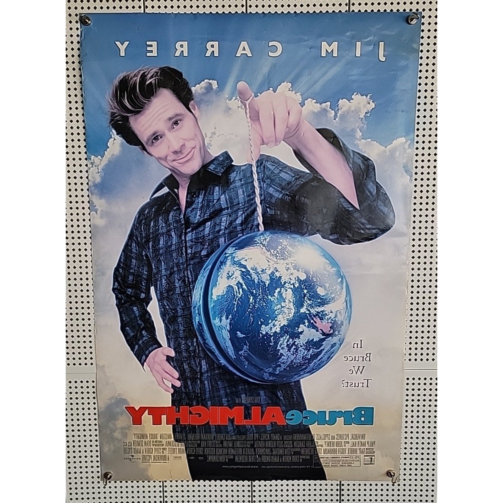 Bruce Almighty Movie Poster 2 Sided 27x40 Jim Carrey
