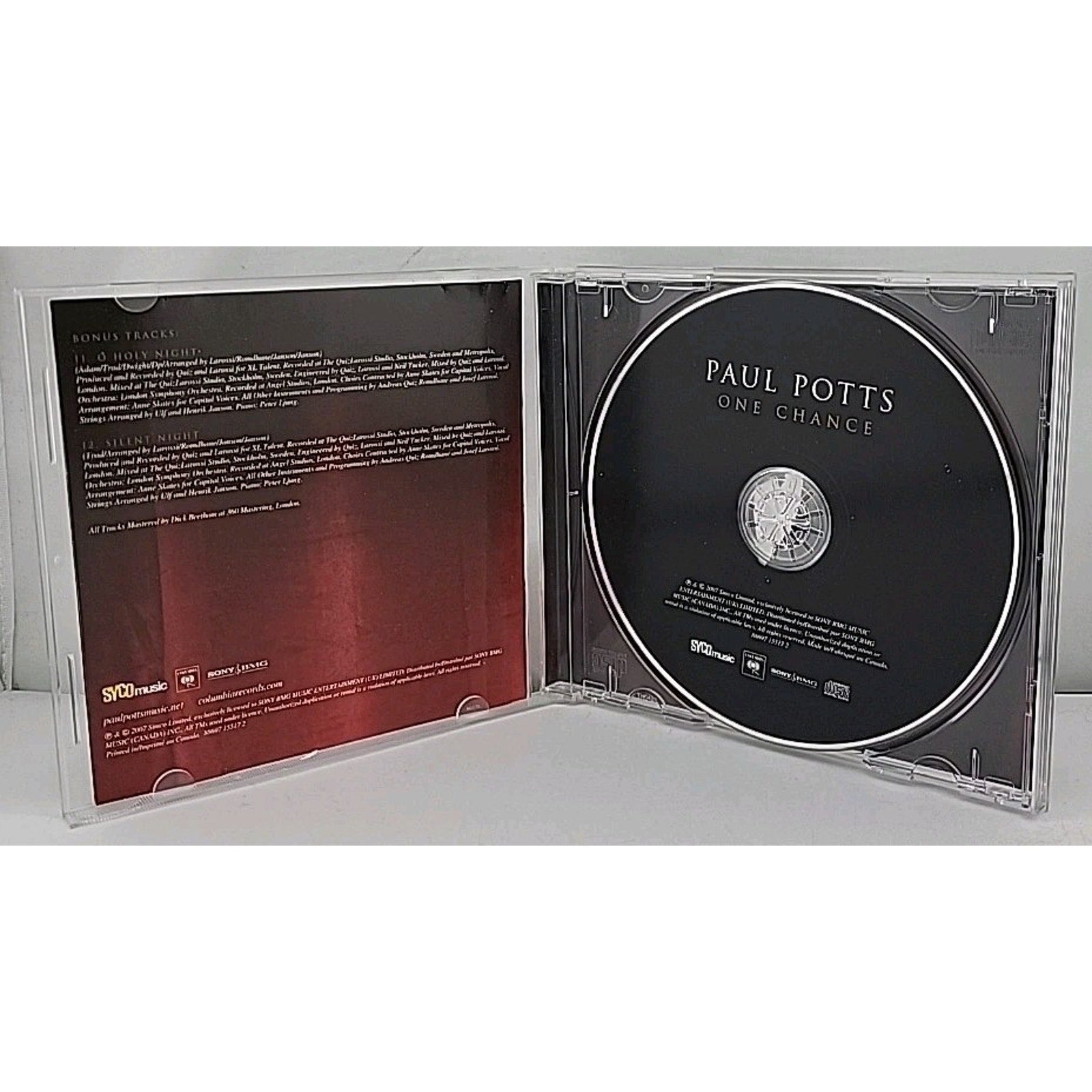 One Chance by Paul Potts (CD, 2007)