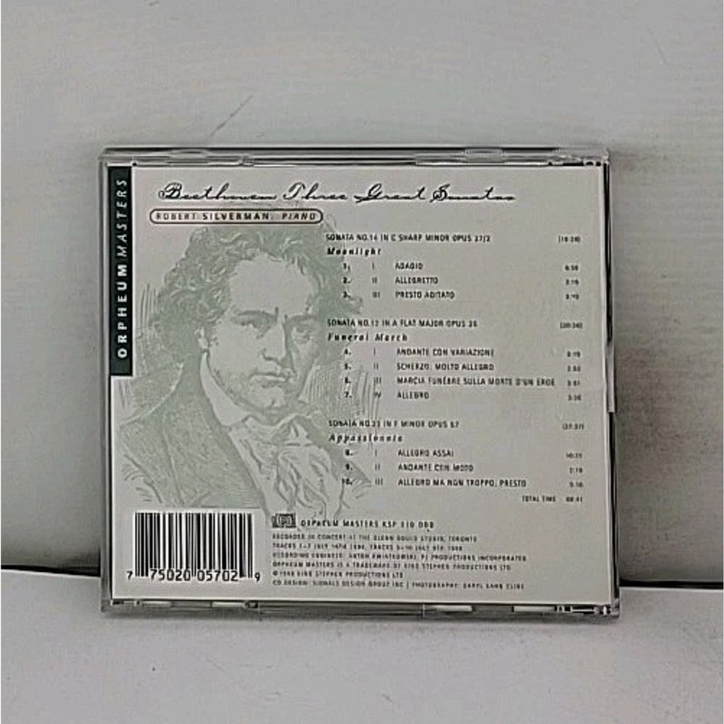 Robert Silverman Beethoven Three Great Sonatas CD Orpheum Masters