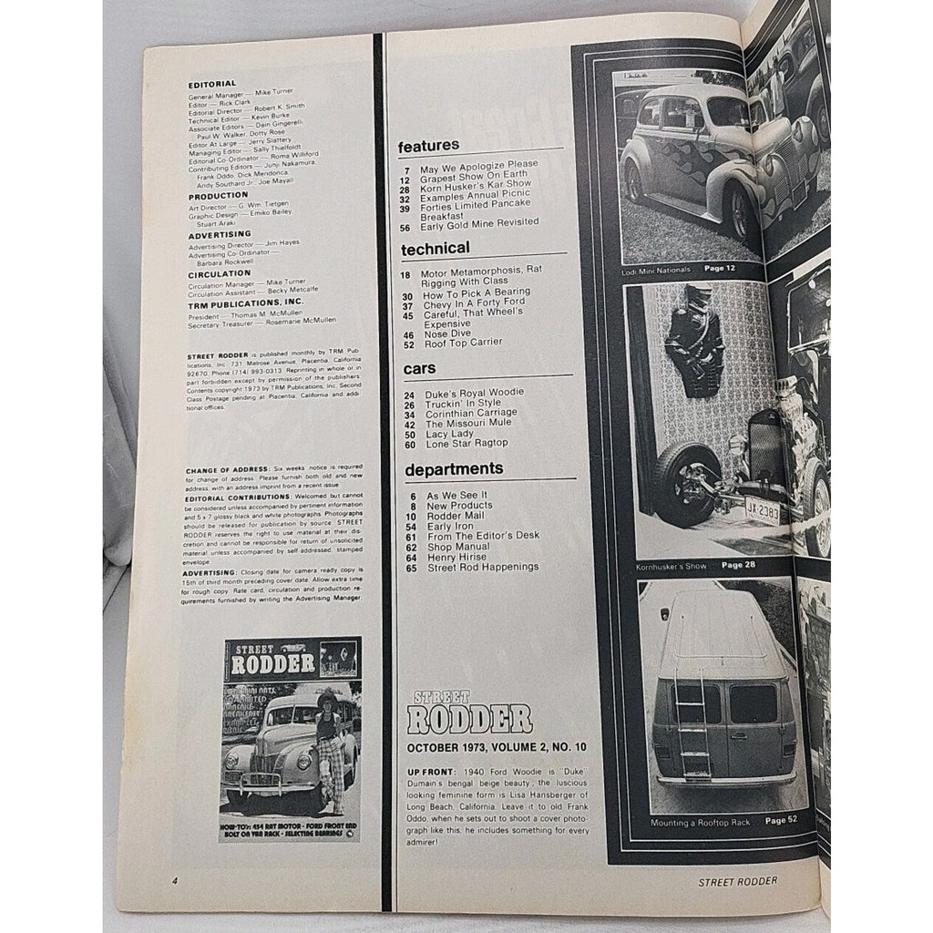 Street Rodder Magazine October 1973 Volume 2 No. 9