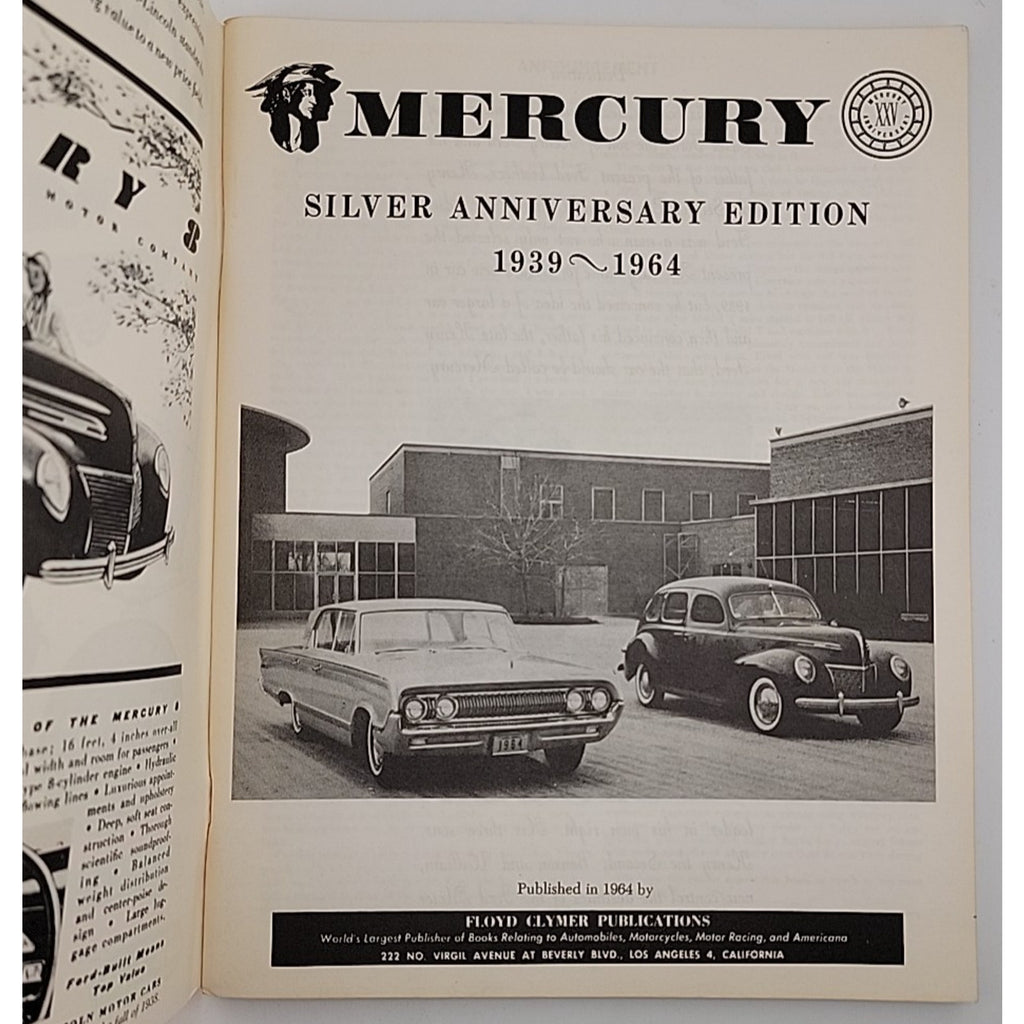 Mercury Floyd Clymer History Brochure Original 25 Anniversary 1939 Thru 1964