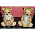 Estate Porcelain Bisque set of Bears from HOMCO #1405 Mama & Papa Bear LOOK