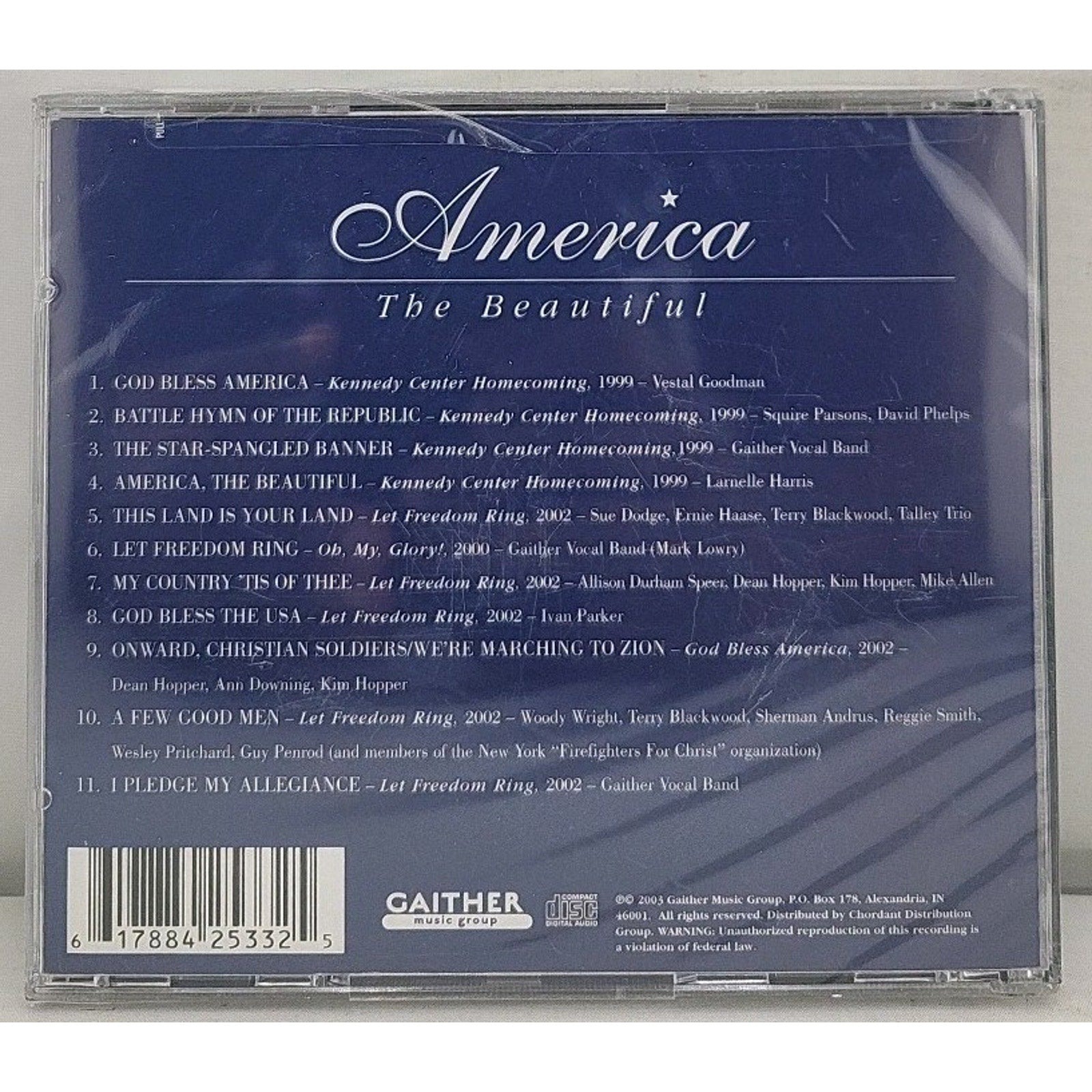 America the Beautiful by Bill Gaither (CD, 2004) *Brand New*