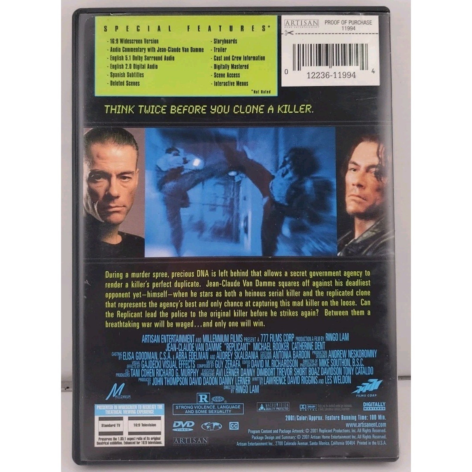 Replicant (DVD, 2001)