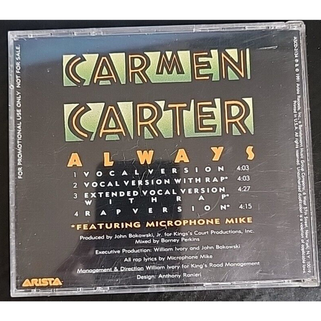 Carmen Carter Always CD Promo Only