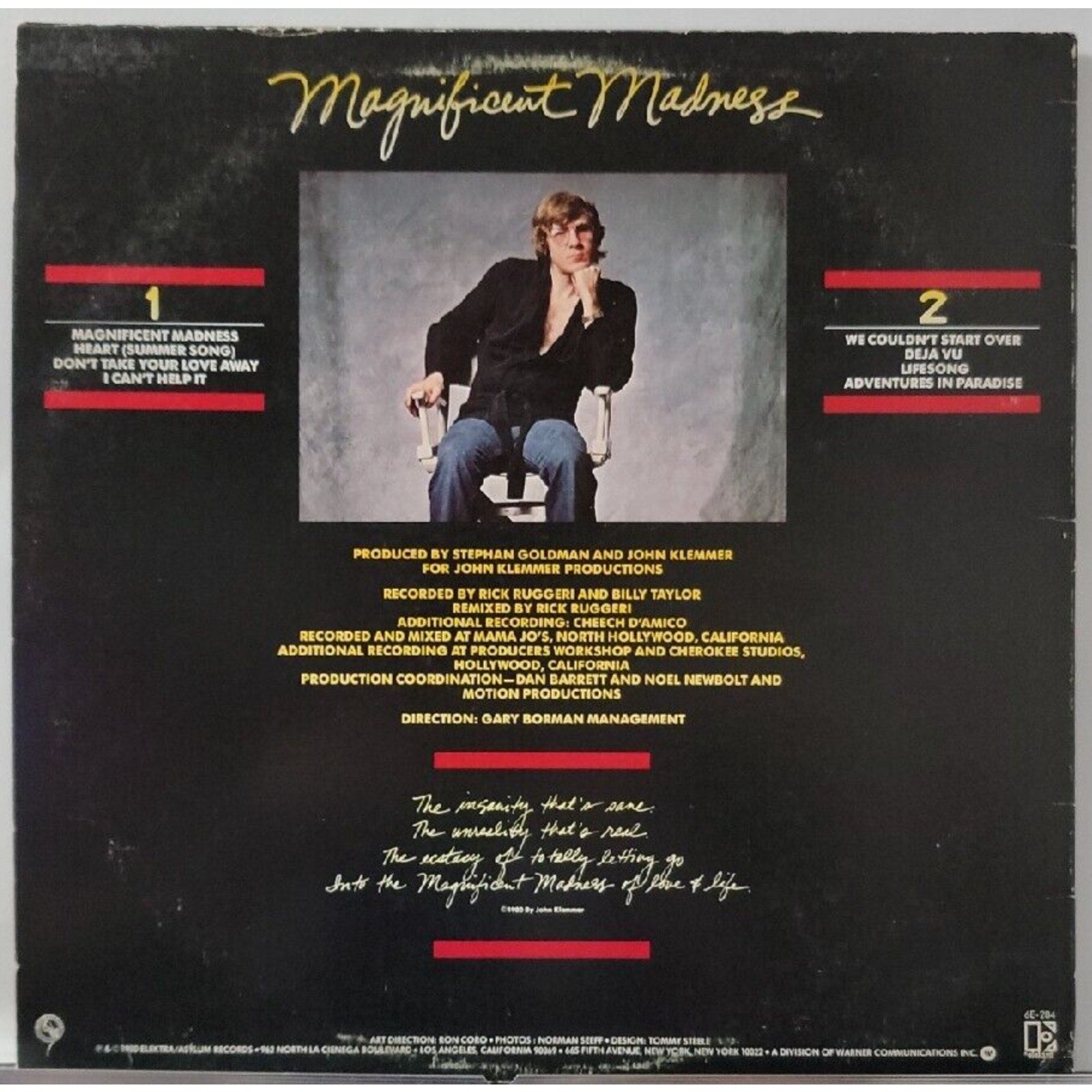 John Klemmer Magnificent Madness (Record)
