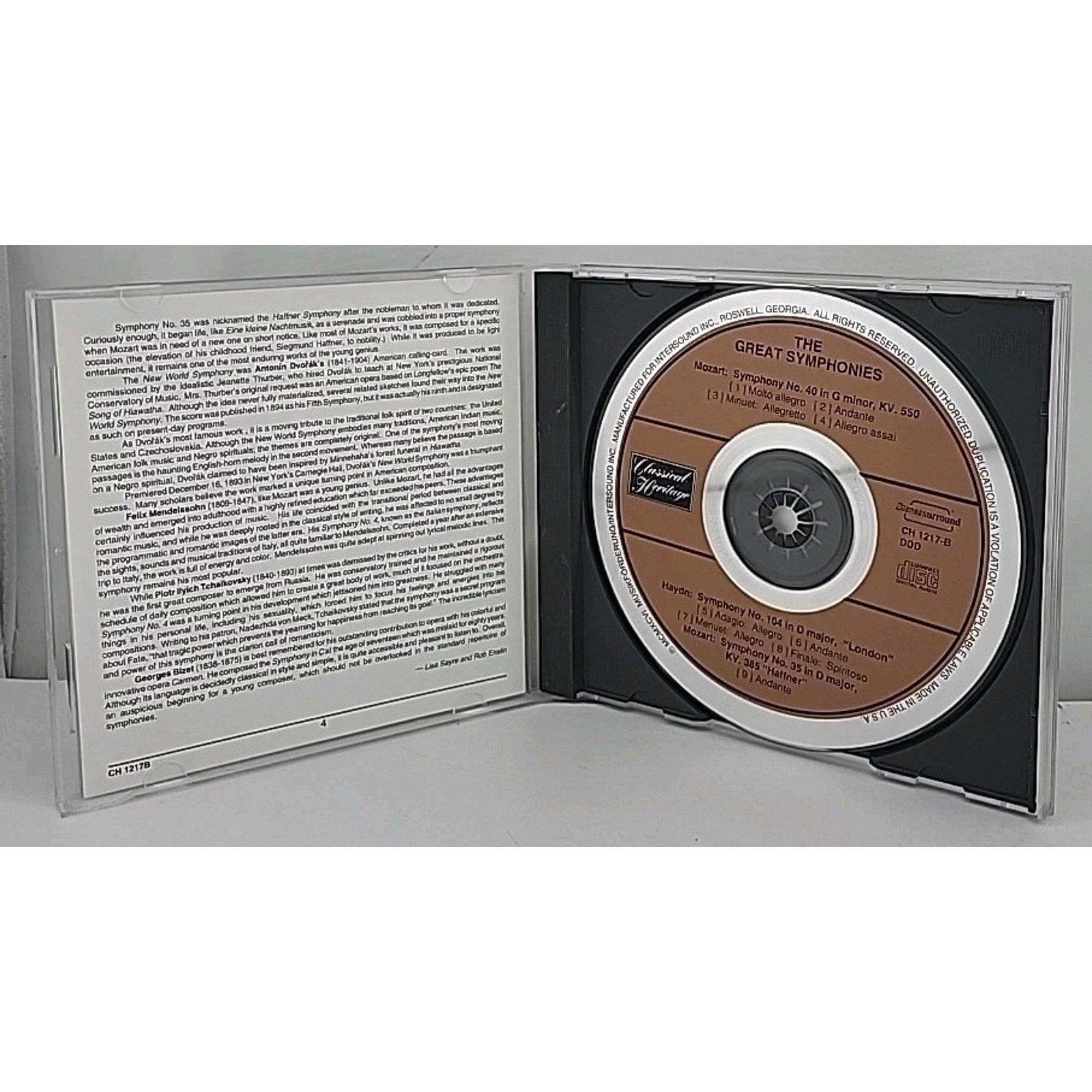 Great Symphonies by Various (CD, 1996)