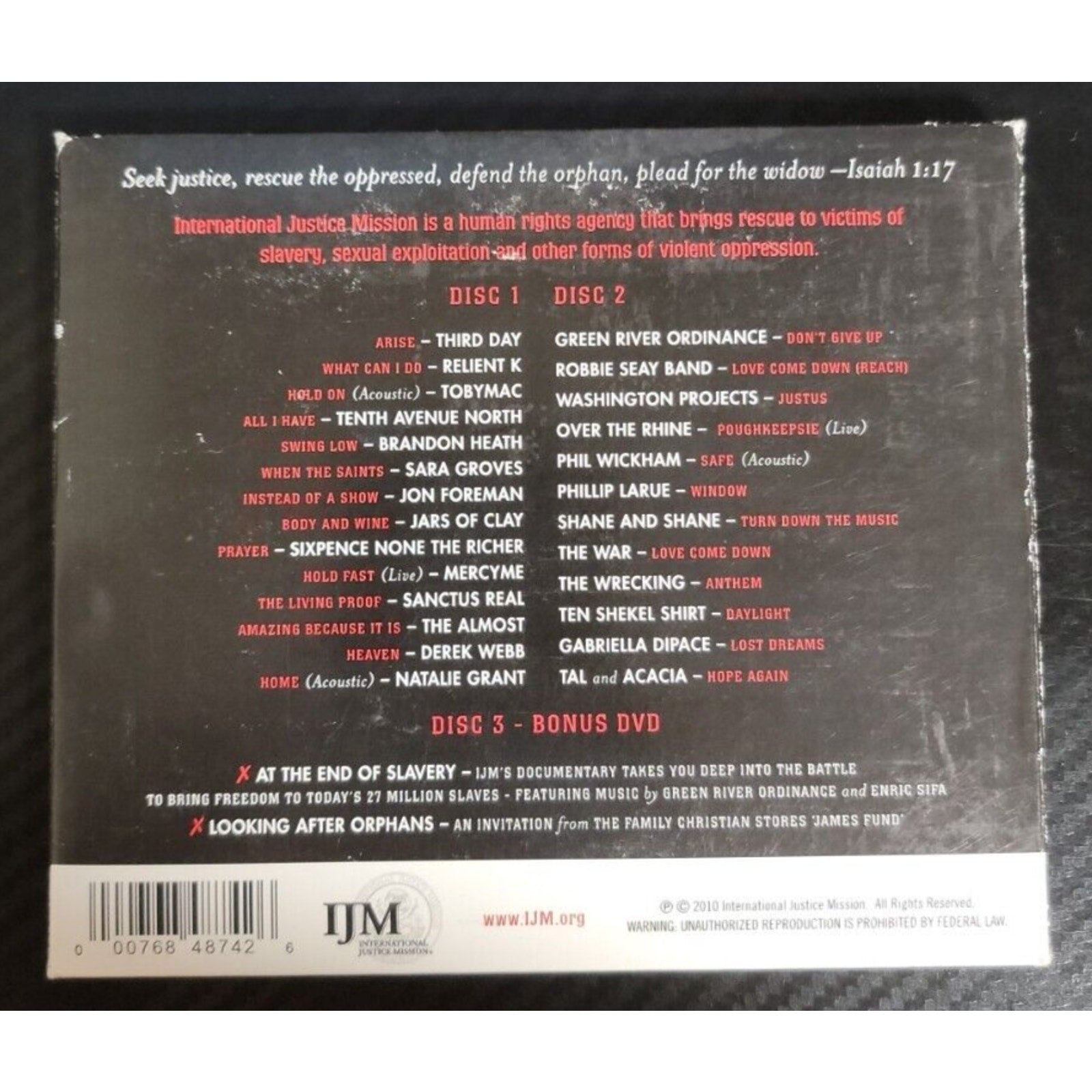 Freedom: Artists United for International Justice Mission (CD,2010)