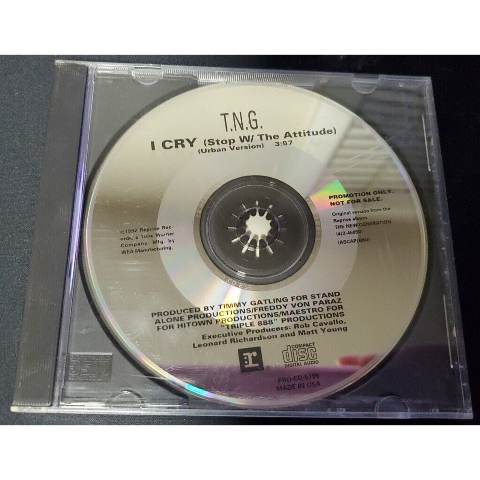 T.N.G. I Cry - Single - (CD)