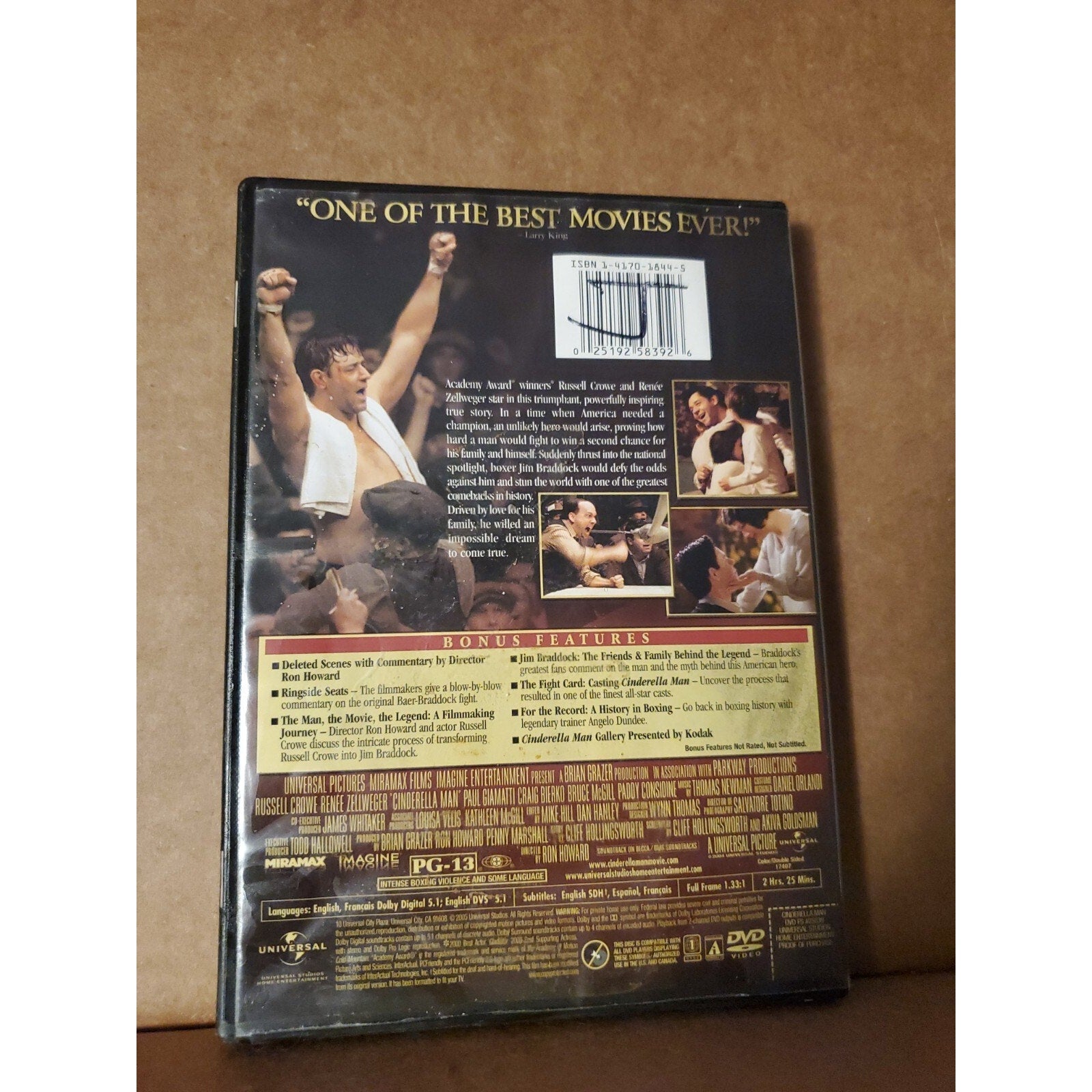 Cinderella Man (DVD, 2005, Full Frame)