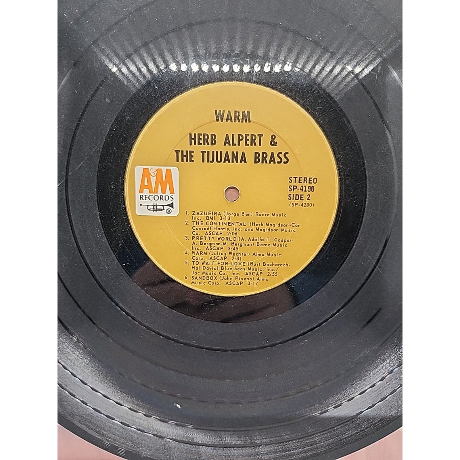 Herb Alpert Tijuana Brass Warm A&M (Record)