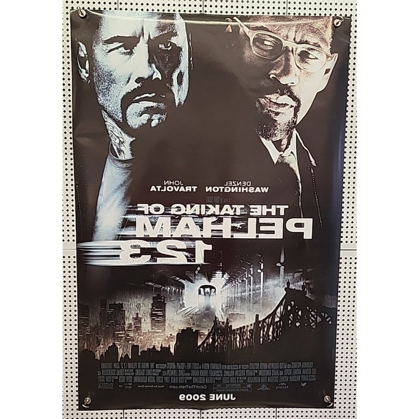 The Taking of Pelham 123 2009 Double Sided Original Movie Poster 27" x 40" ADV