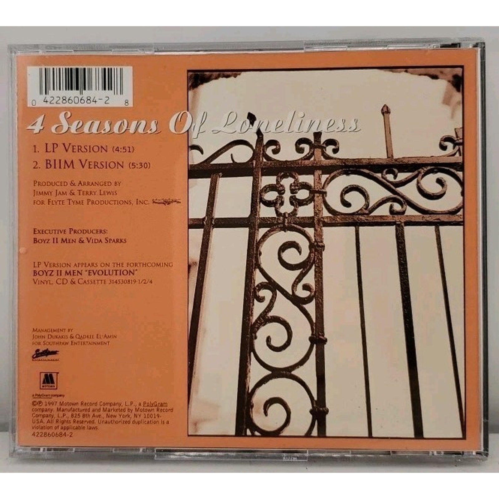 Four Seasons of Loneliness [Single] by Boyz II Men (CD, 1997, Motown)