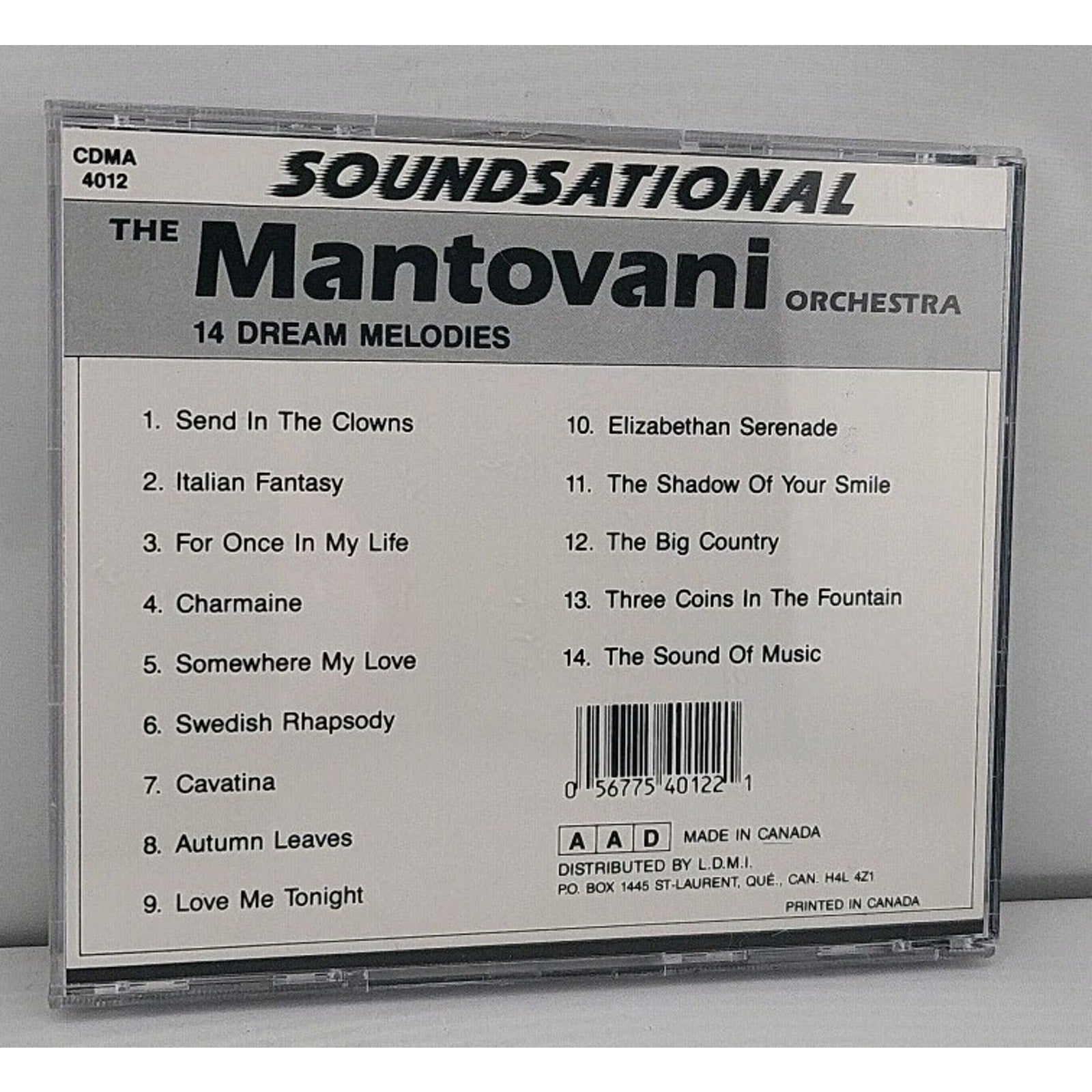 The Mantovani Orchestra - 14 Dream Melodies - Soundsational CD