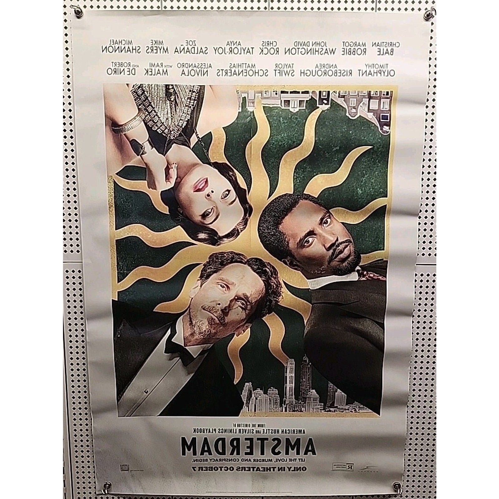 Amsterdam Original D/S Theater Movie Poster 27x40 Margot Robbie Christian Bale