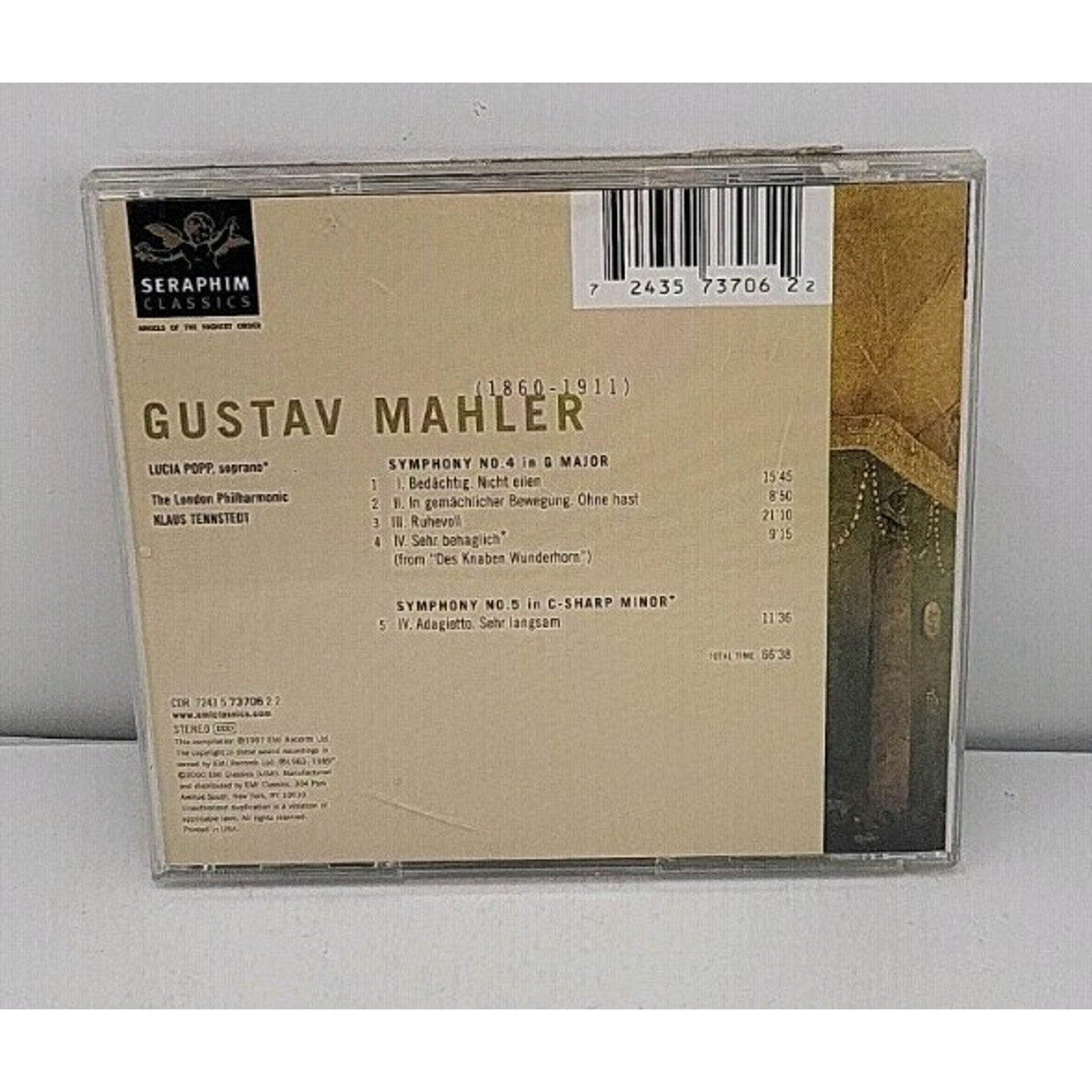 Symphony 4 in G Major / Adagietto from Symphony 5 by Klaus Tennstedt (CD, 2000)