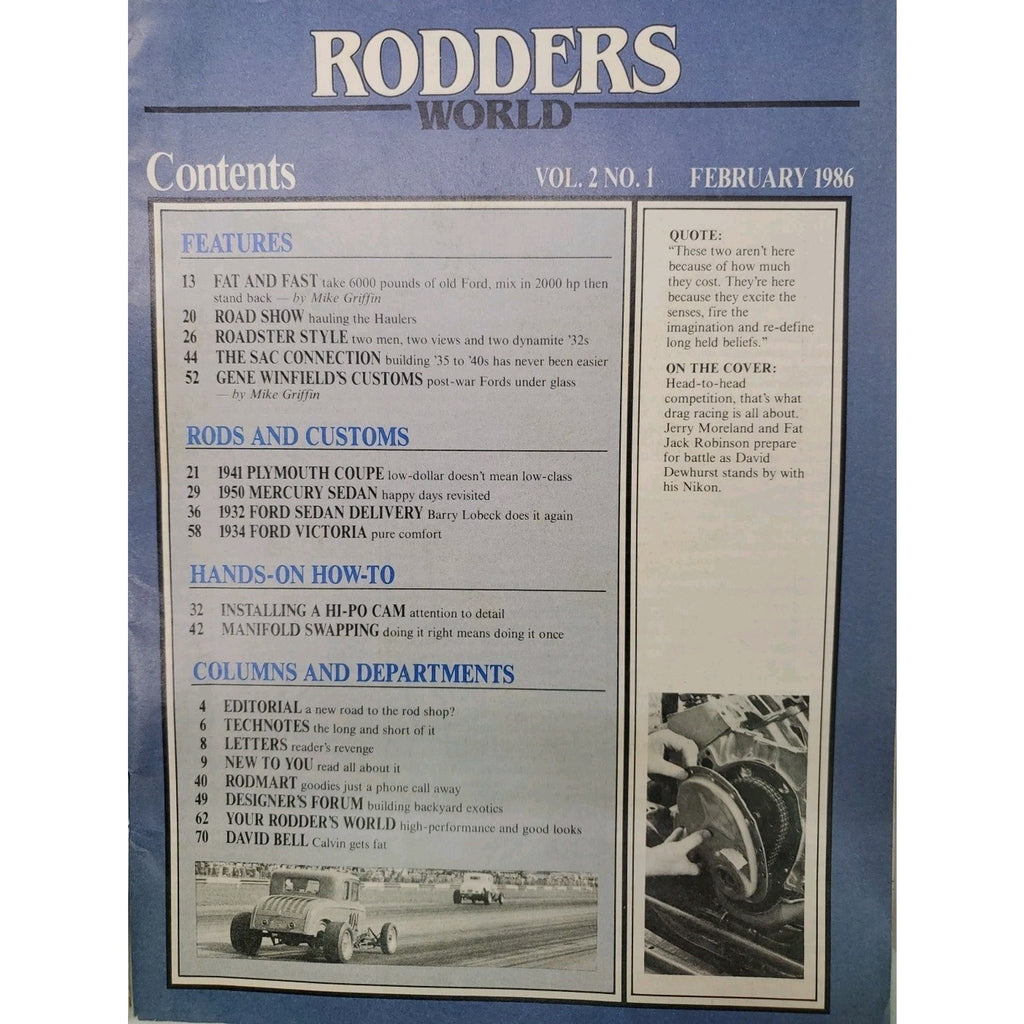 Rodders World Magazine February 1986