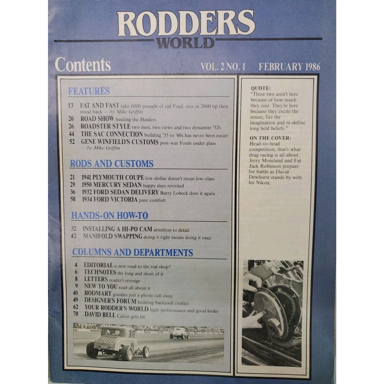 Rodders World Magazine February 1986