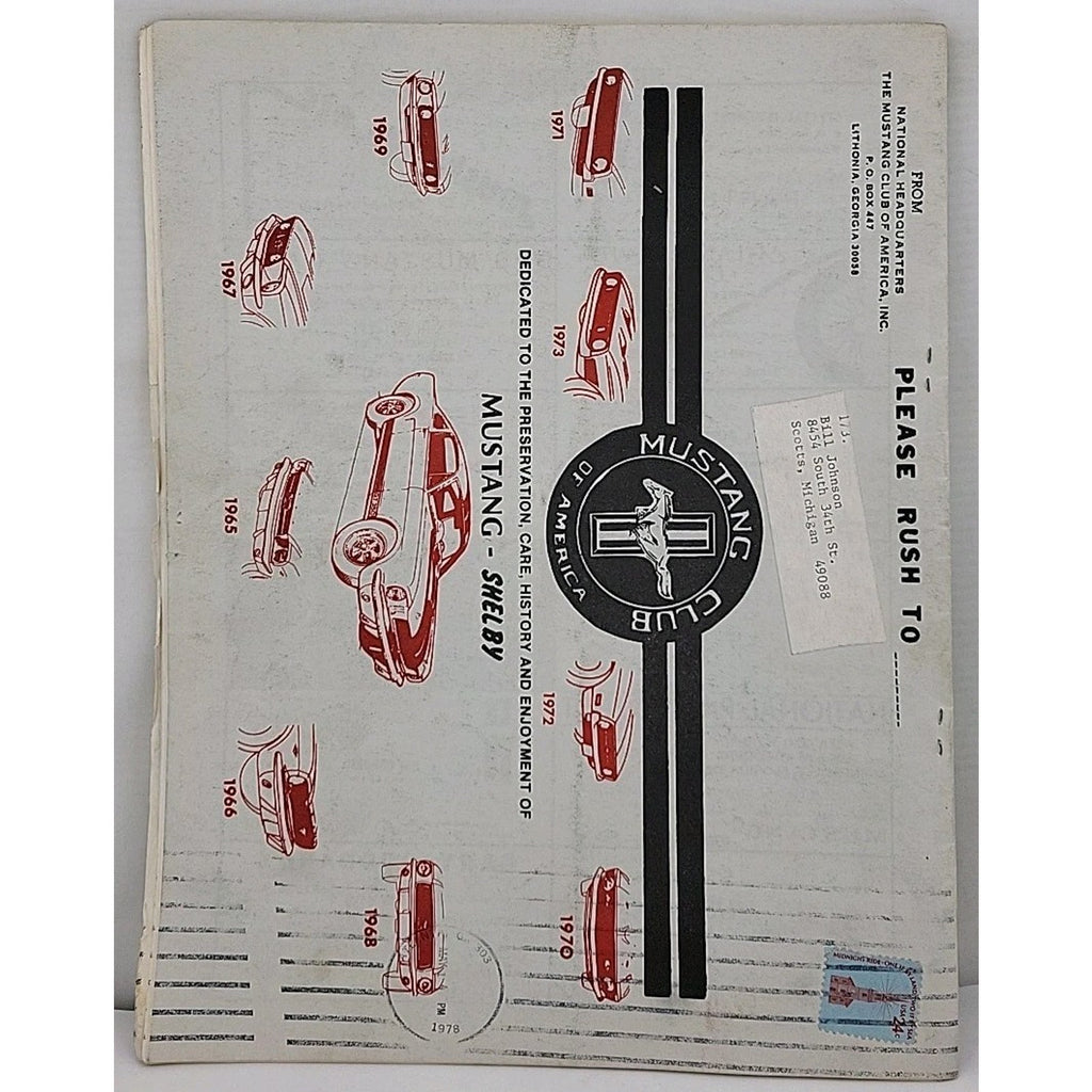Mustang Times Newsletter - Mustang Club Of America - May 1978 - Vol. 2 No. 5