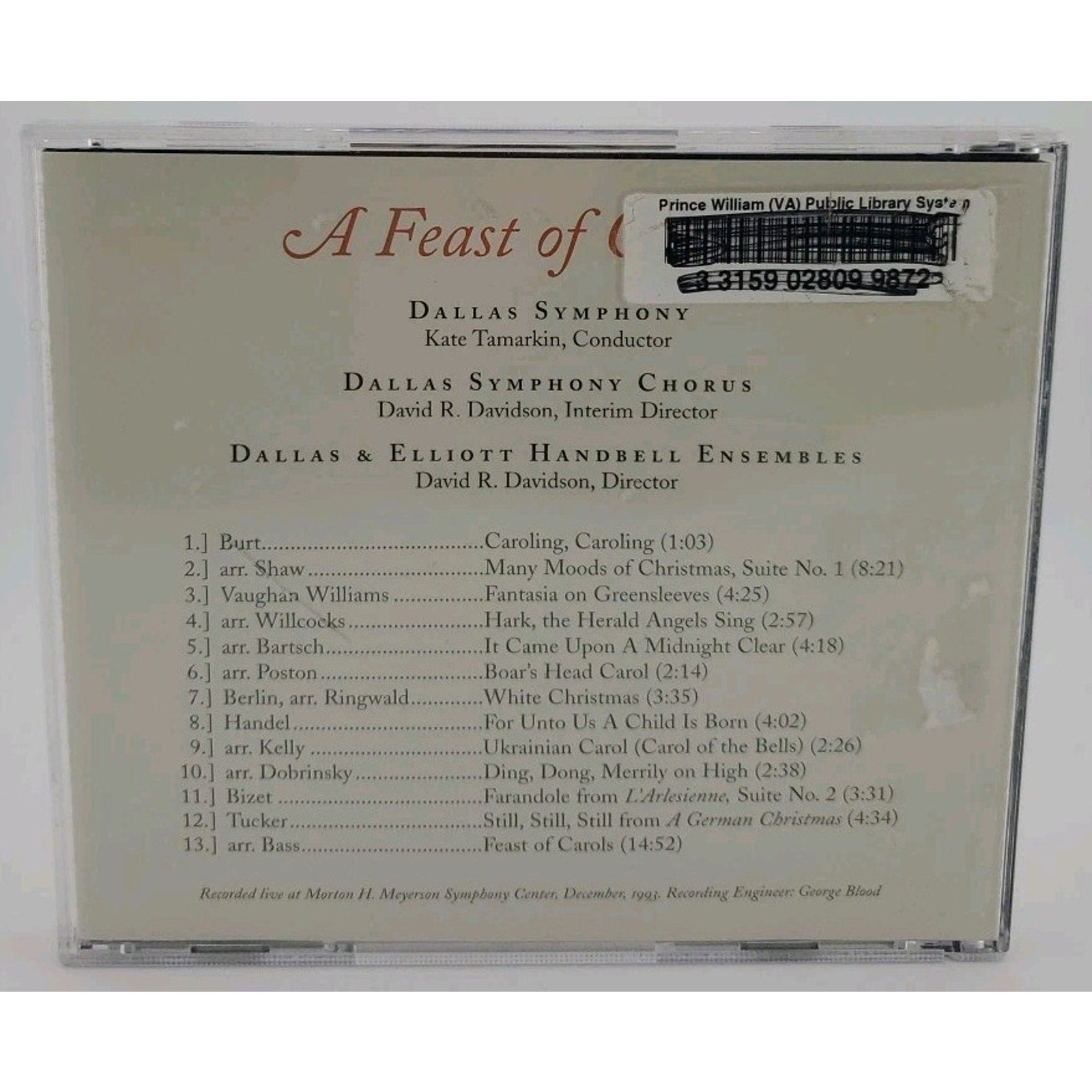 A Feast of Carols by The Dallas Symphony Orchestra & Chorus (CD)