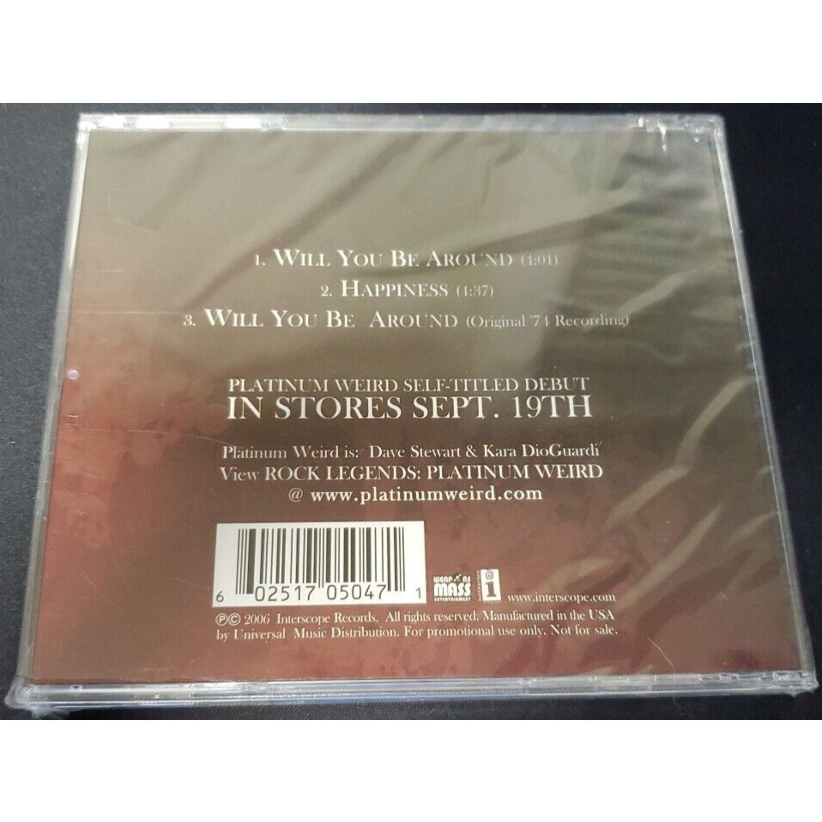 Selections: Past & Present [Single] by Platinum Weird (Cd 2006) *Brand New*