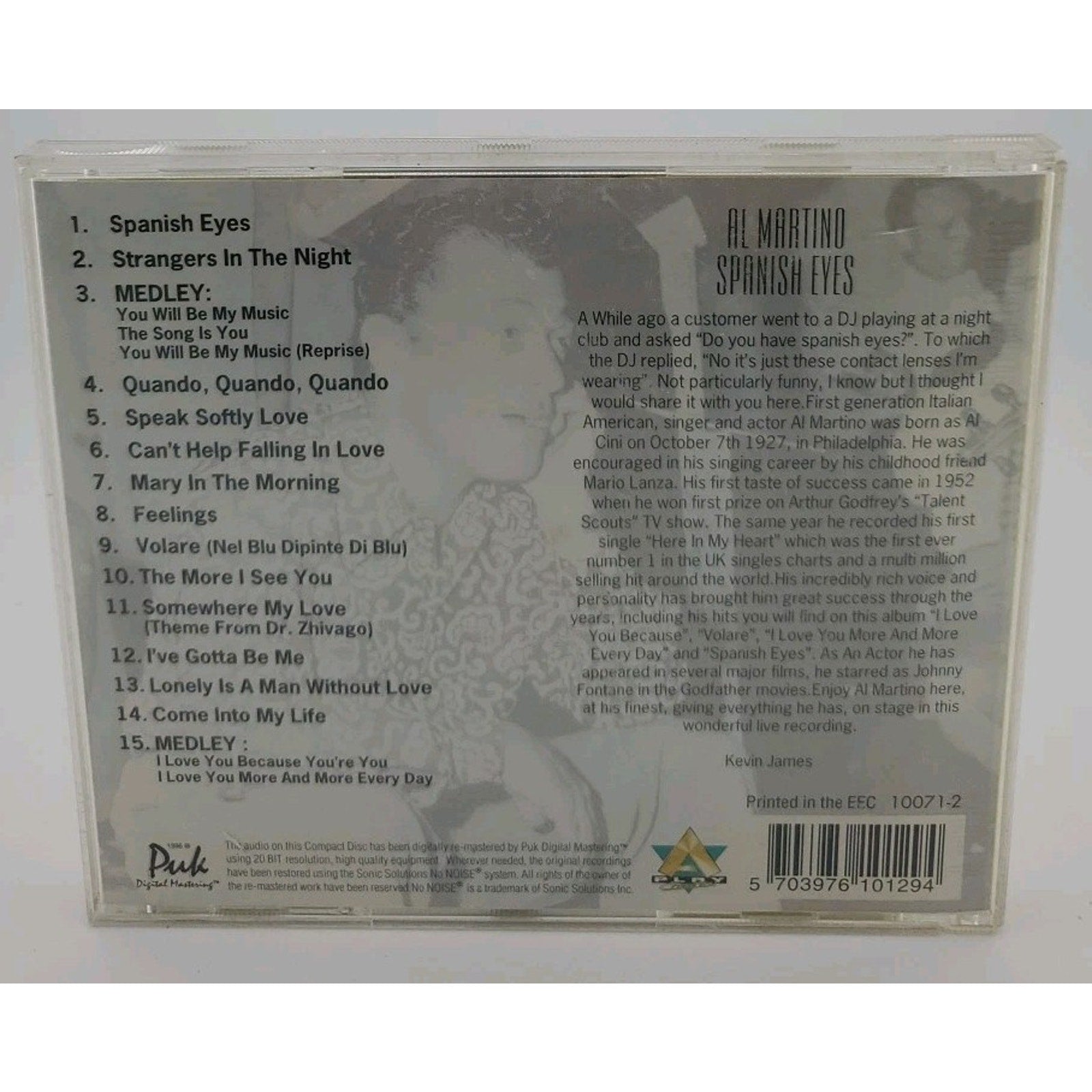 Al Martino Spanish Eyes Live (CD)
