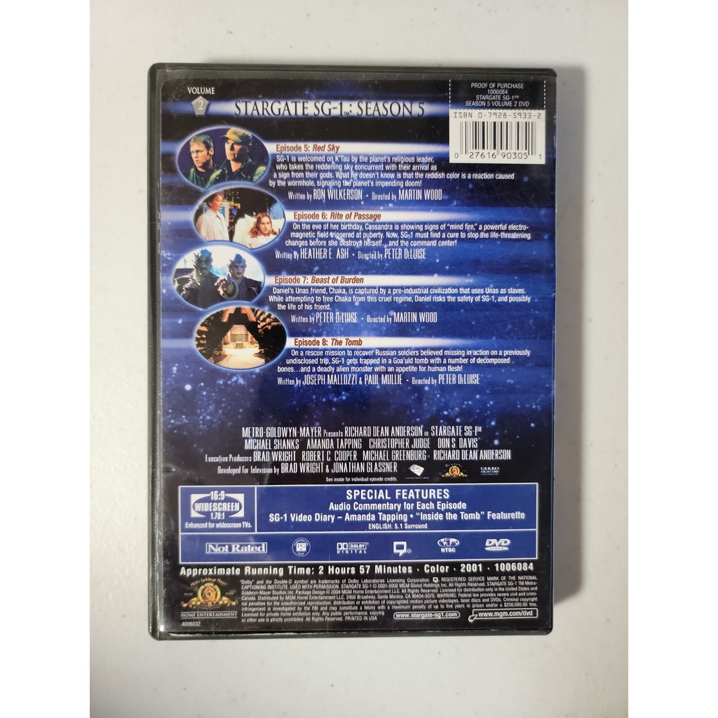 Stargate SG-1 - Season 5: Volume 2 (DVD, 2006, Sensormatic)