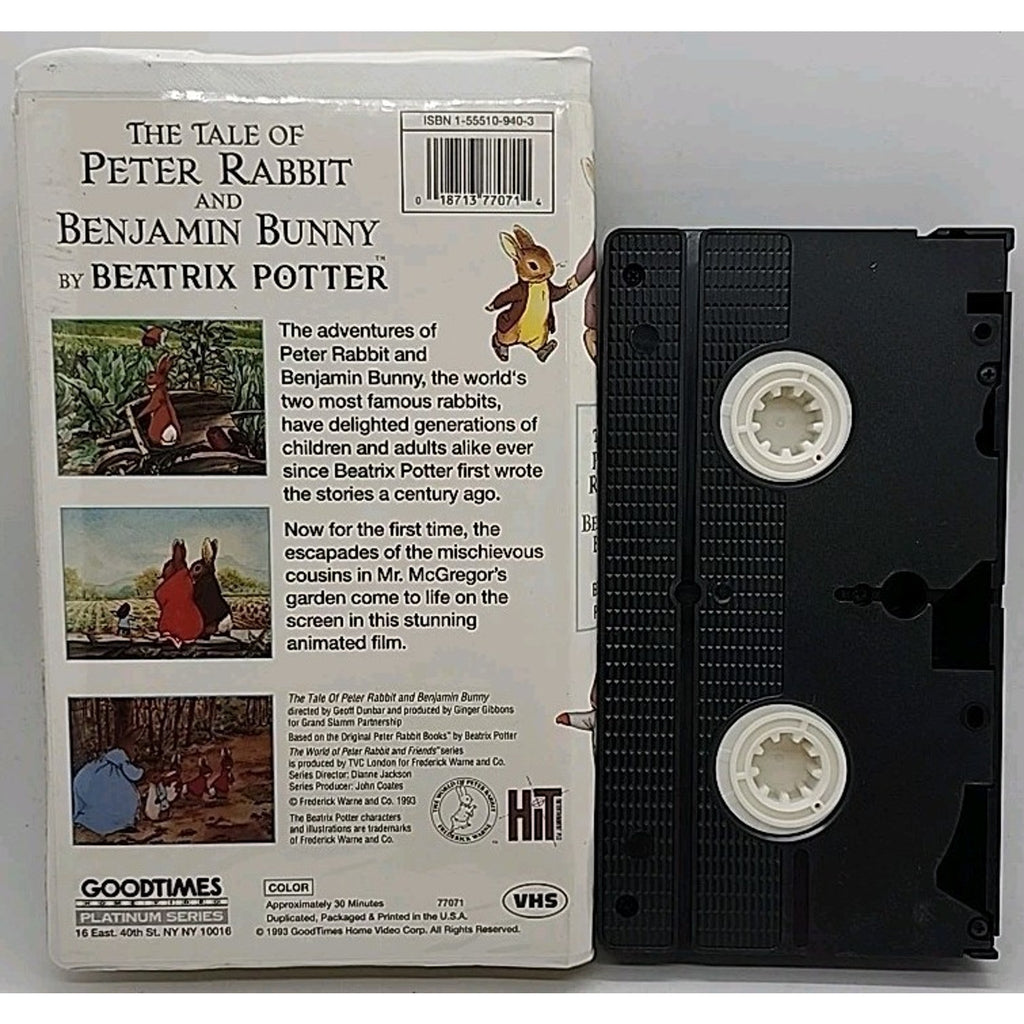 The Tale of Peter Rabbit and Benjamin Bunny (VHS, 1993)