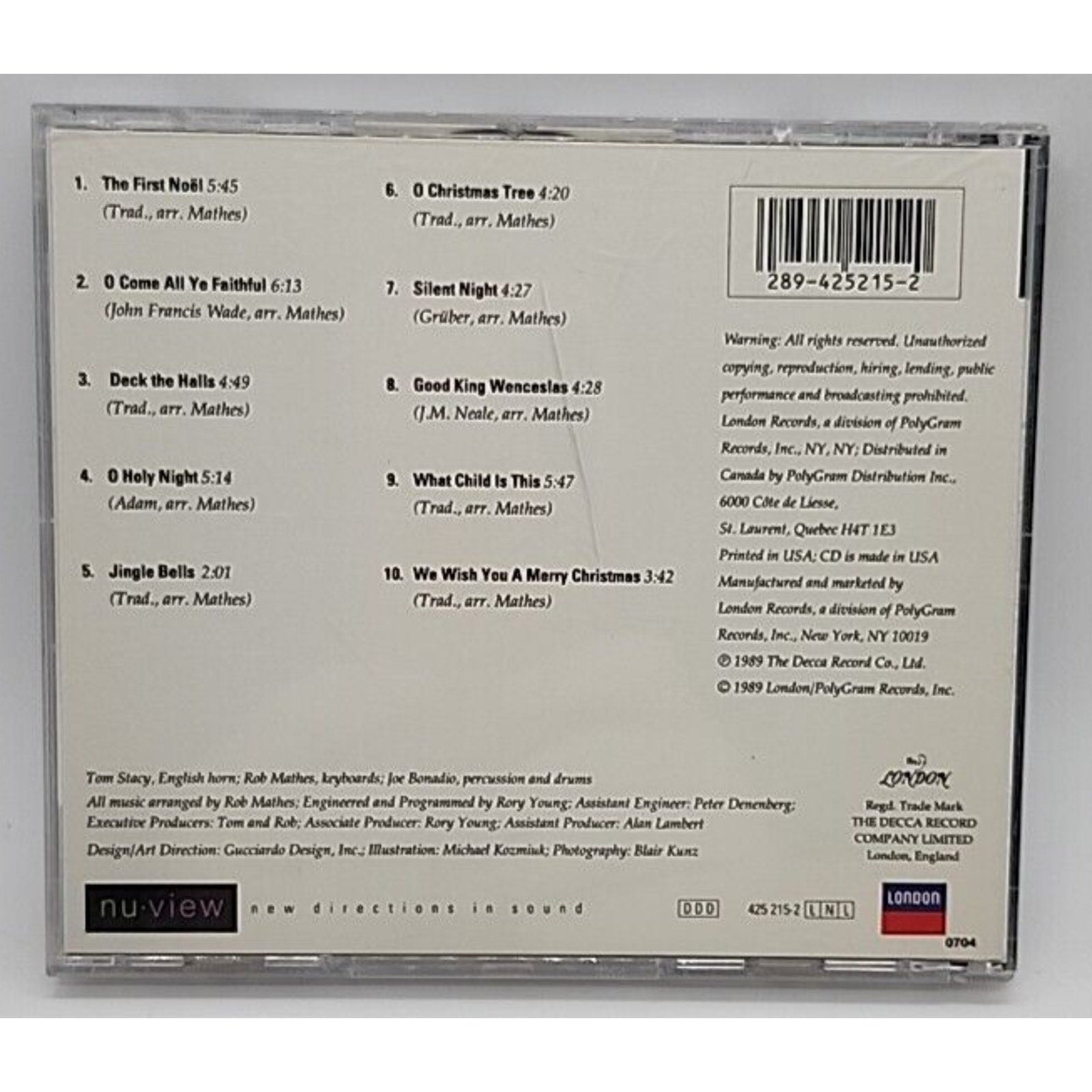 A Nu-View Christmas by Tom Stacy (CD, Oct-1989, London (USA))
