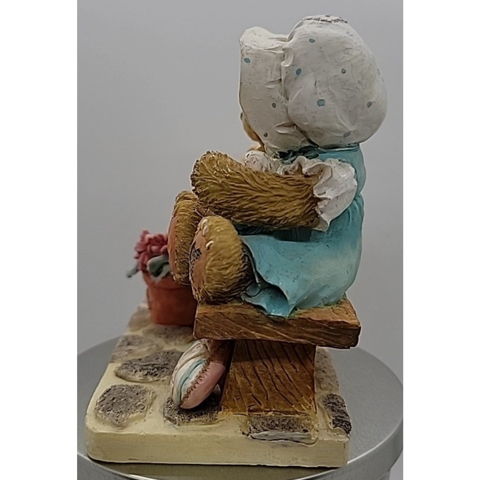 Cherished Teddies Tracie And Nicole Figurine Side By Side With Friends 911372