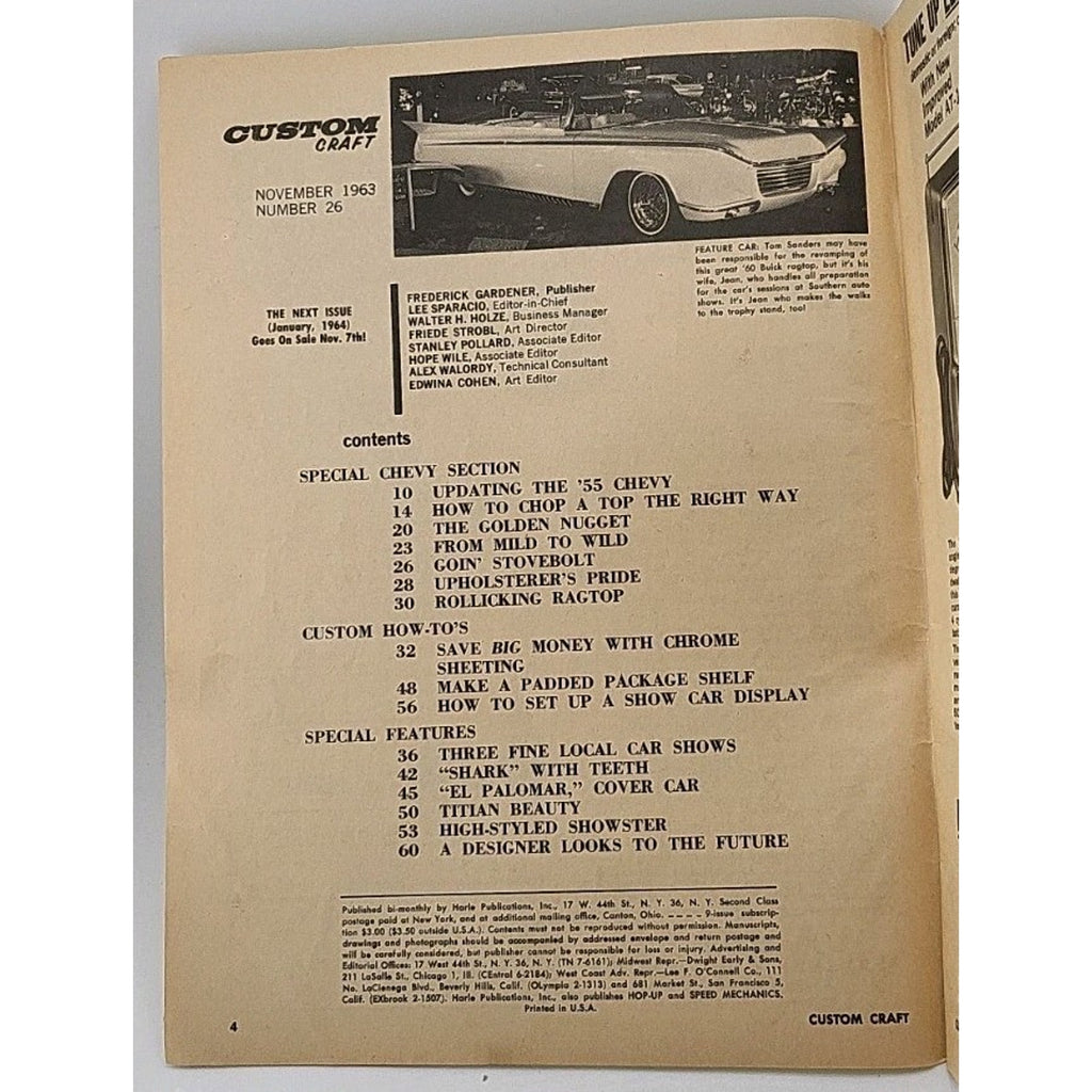 Custom Craft Magazine - November 1963 - Number 26