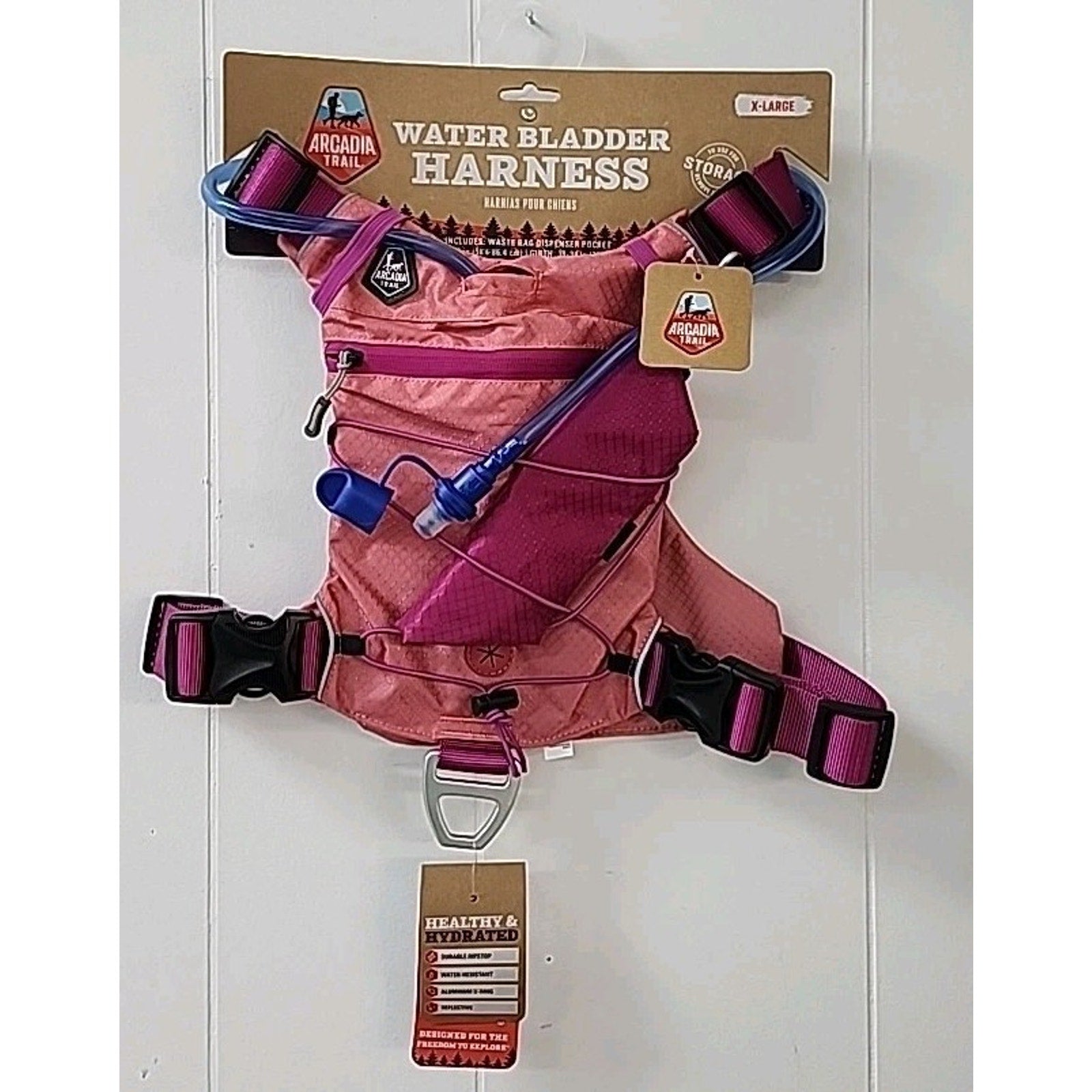 Arcadia Trail Water Bladder Harness Pink X-Large