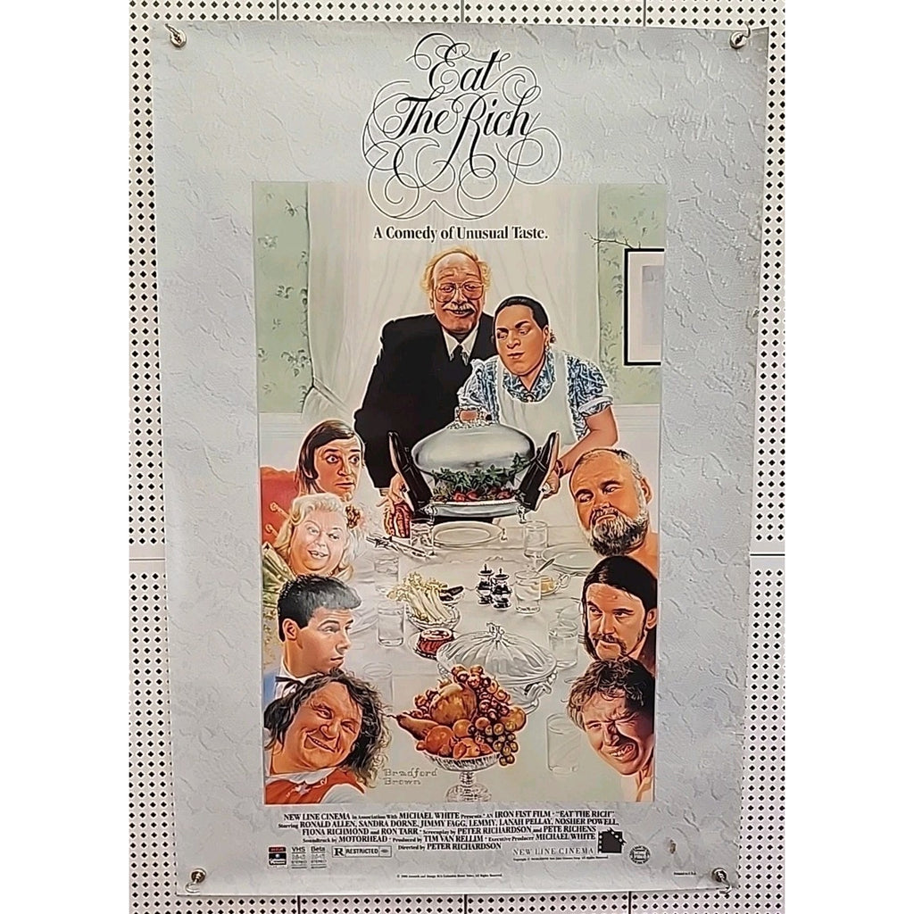 Eat The Rich Movie Poster Ronald Allen Original Video Store Promo 27x40