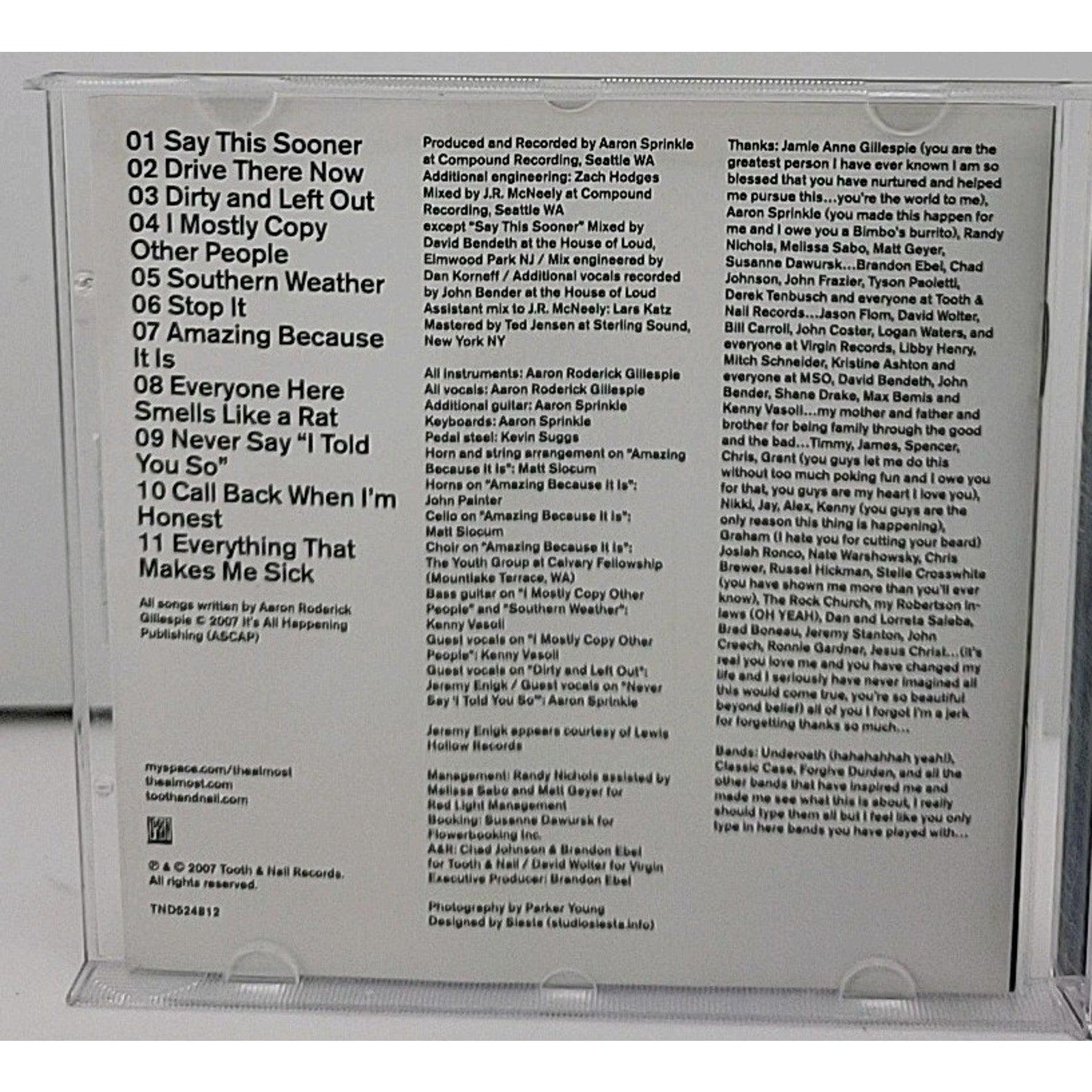 Southern Weather by The Almost (CD, 2007)