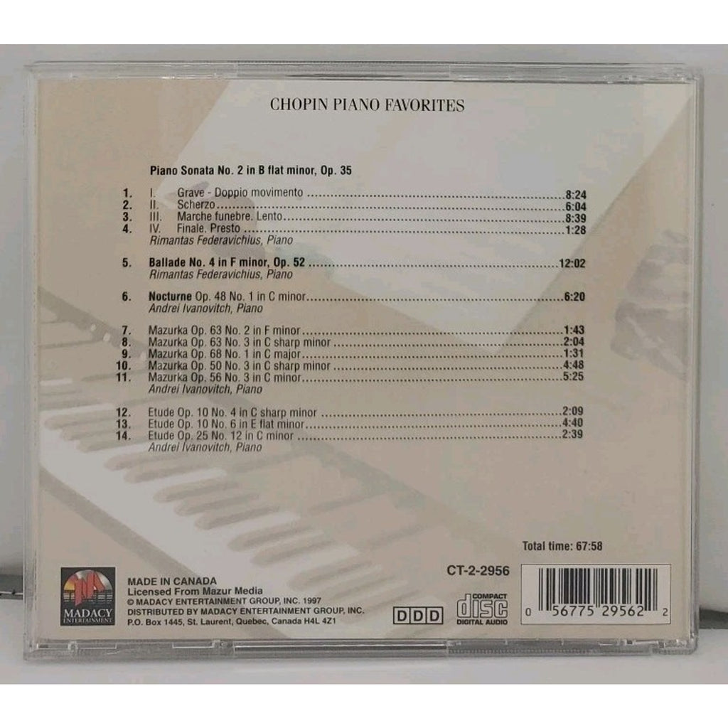 Chopin - Piano Favorites (CD 1997) Andrei Ivanovitch, Rimantas Federavivhius