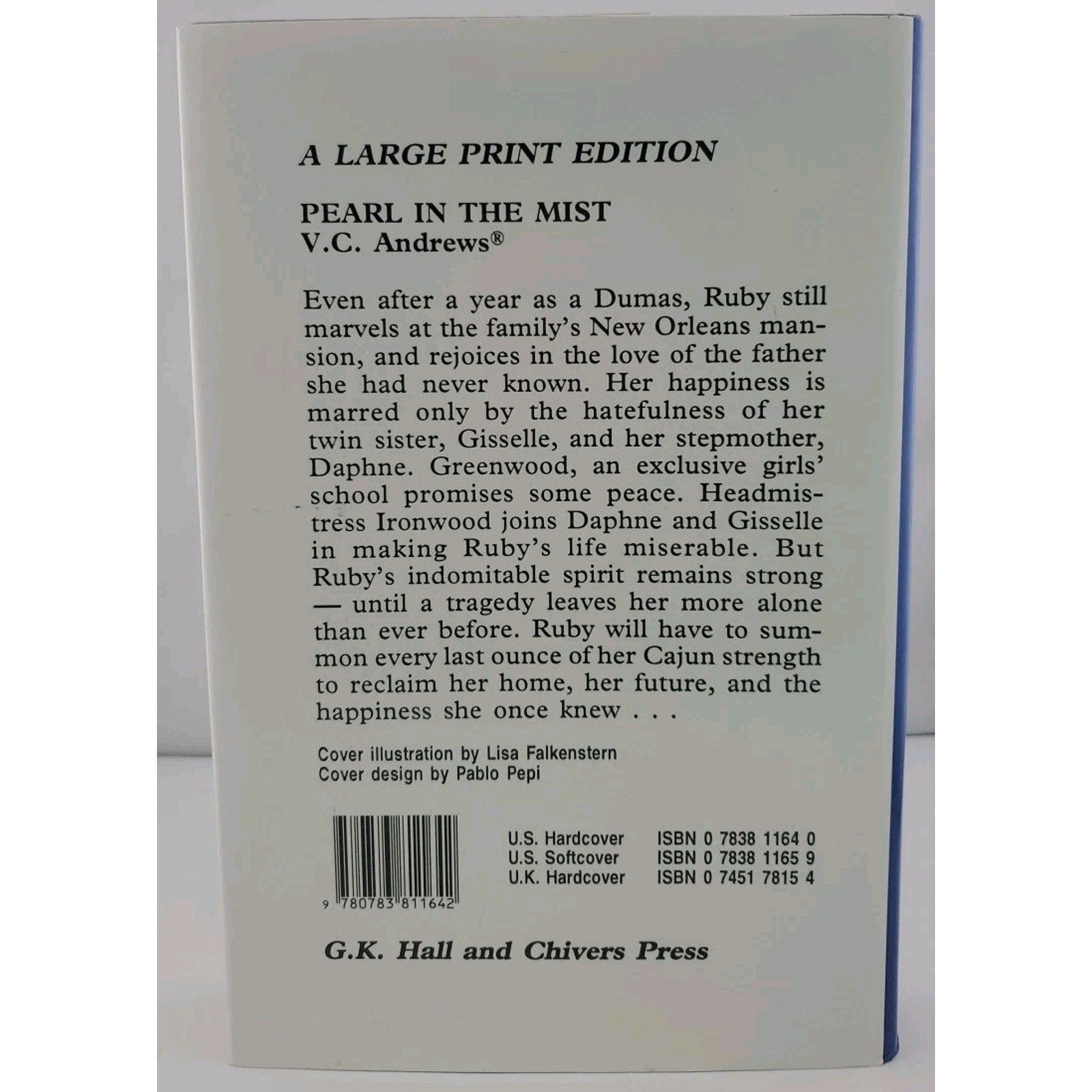 Pearl in the Mist by V. C. Andrews (1995, Hardcover) Large Print Edition