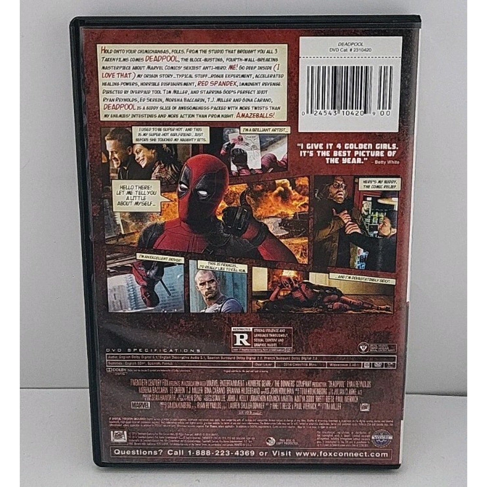 Deadpool DVD Rental Exclusive