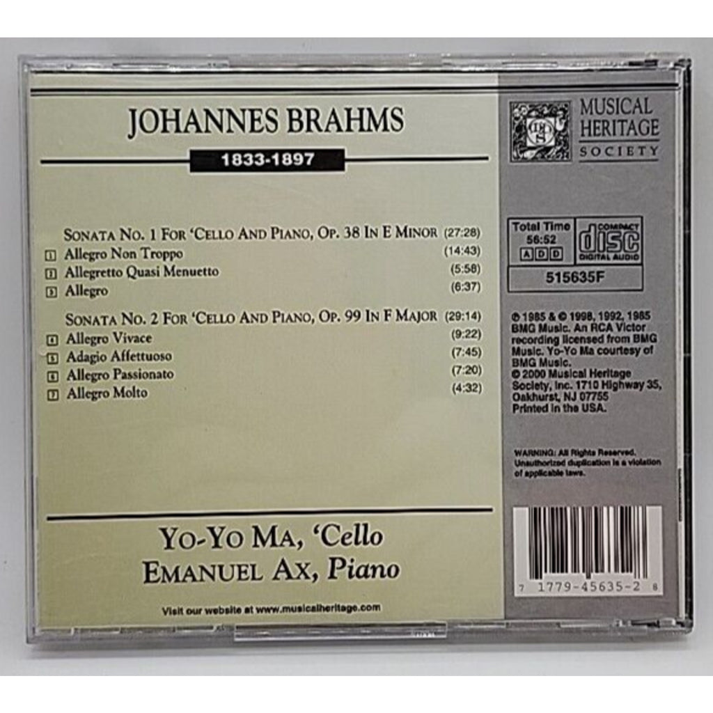 Yo-Yo Ma Emanuel Ax (CD)