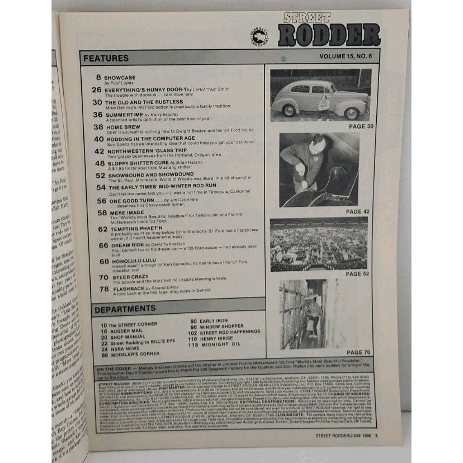 Street Rodder Magazine - June 1986 - Vol. 15 No. 6