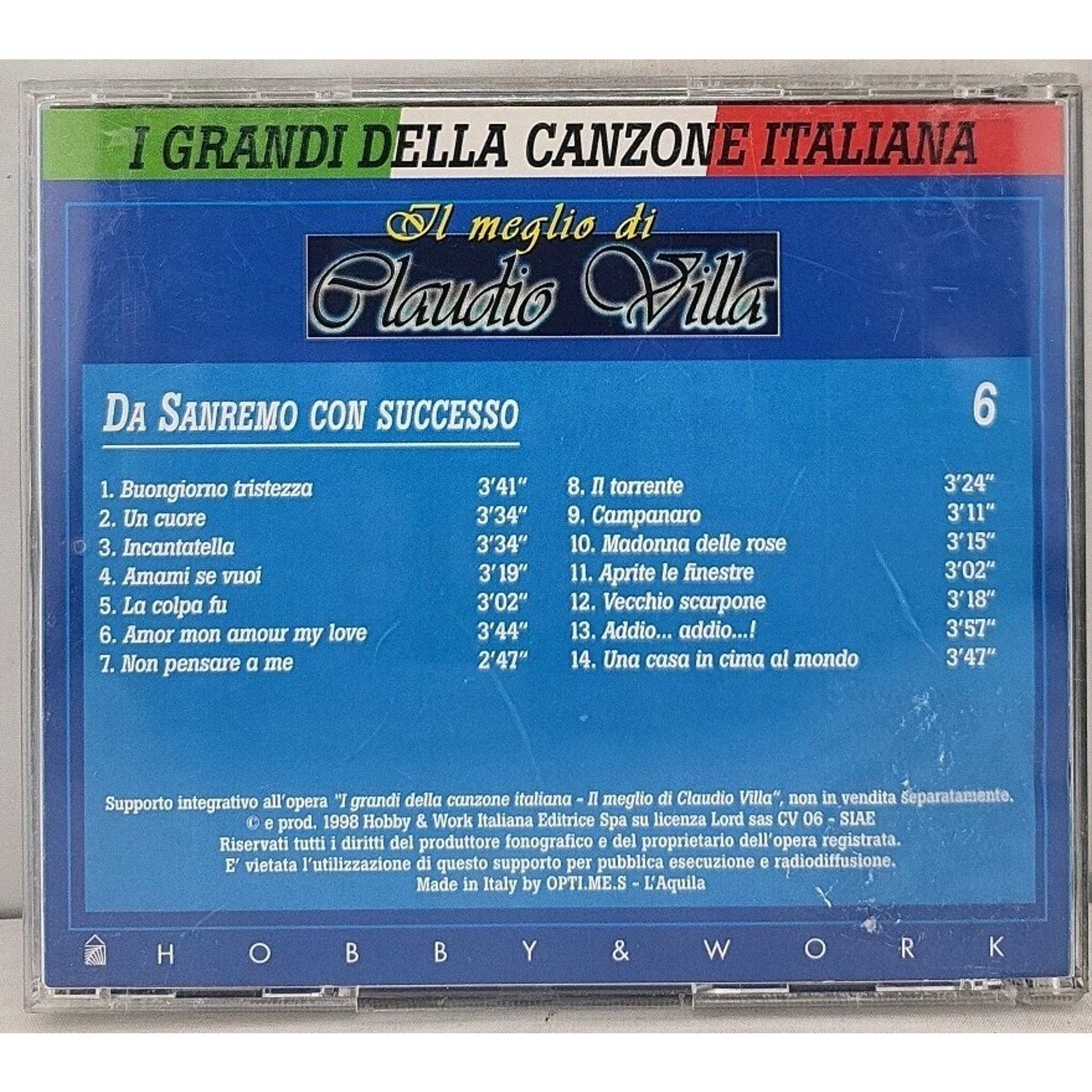 Da Sanremo Con Successo By Claudio Villa CD