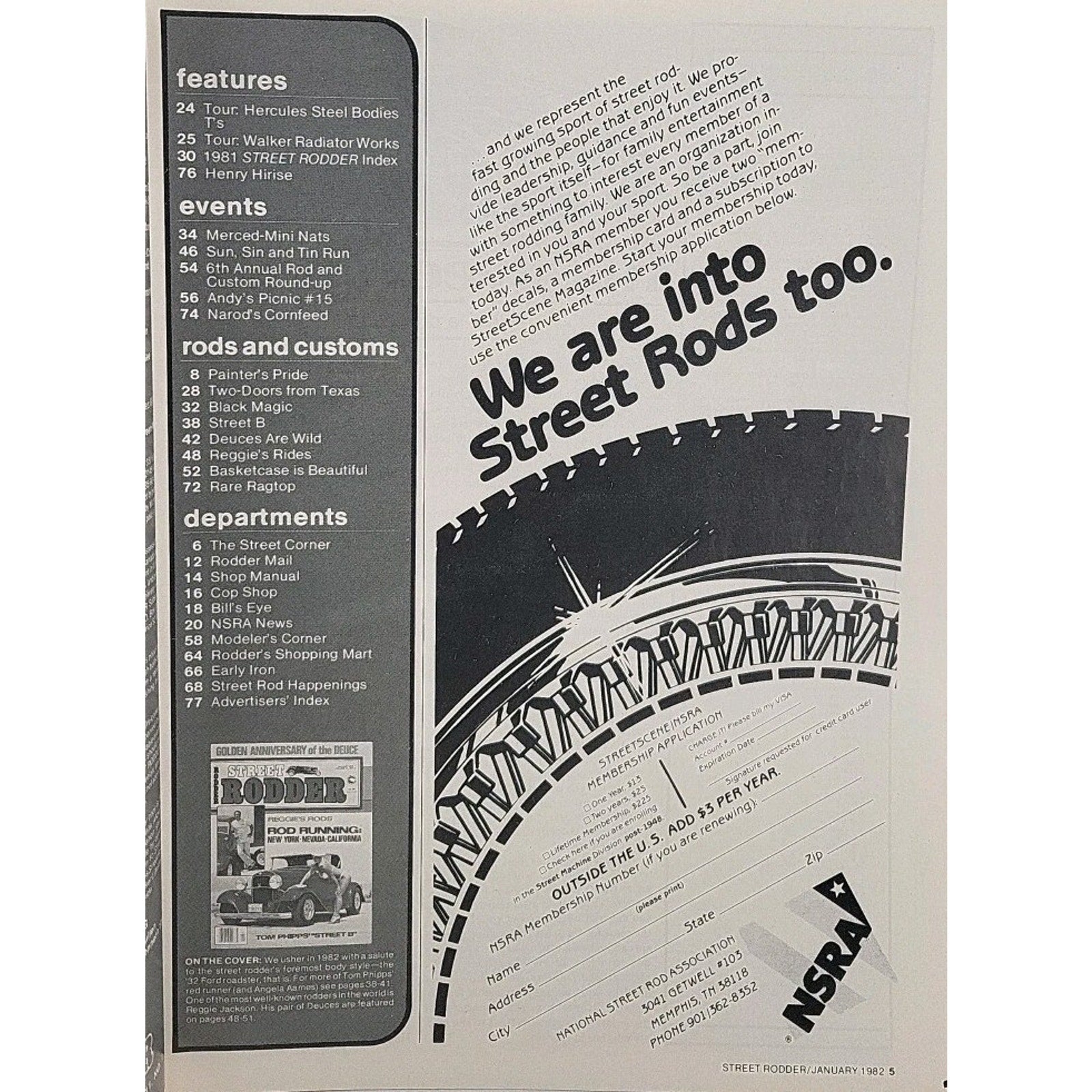 Street Rodder Magazine January 1982 Volume 11 No. 1