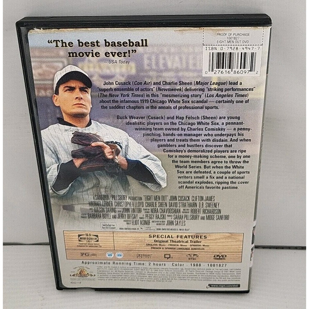 Eight Men Out (DVD, 1988)