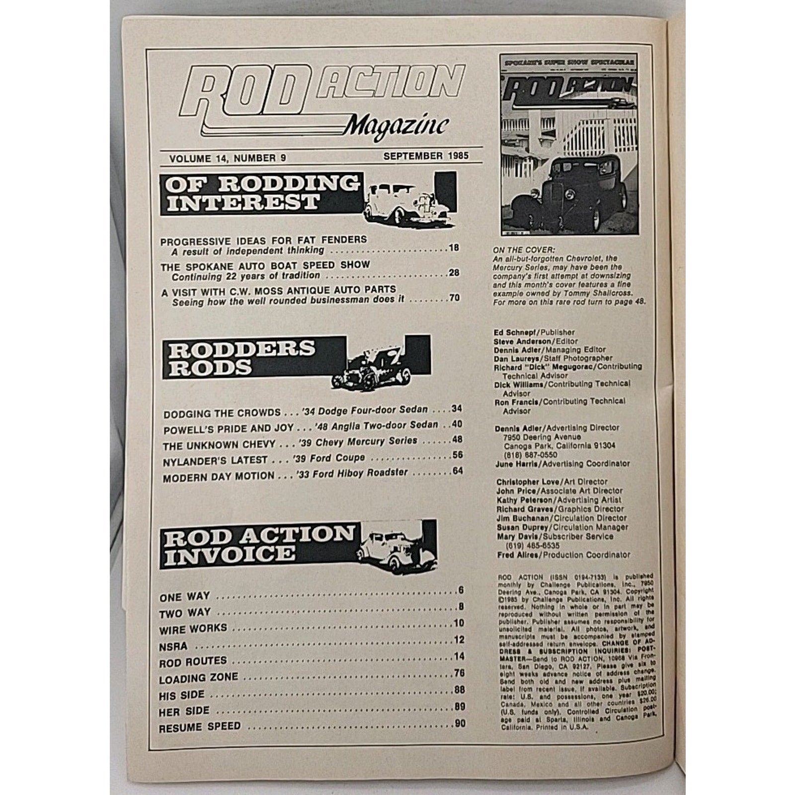 Rod Action Magazine - September 1985 - Vol. 14 No. 9